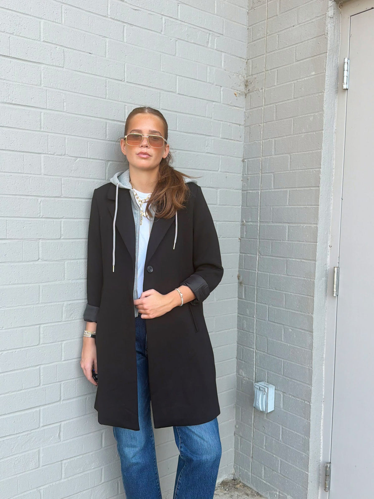 DESPINA LADIES SCUBA COAT WITH HOOD