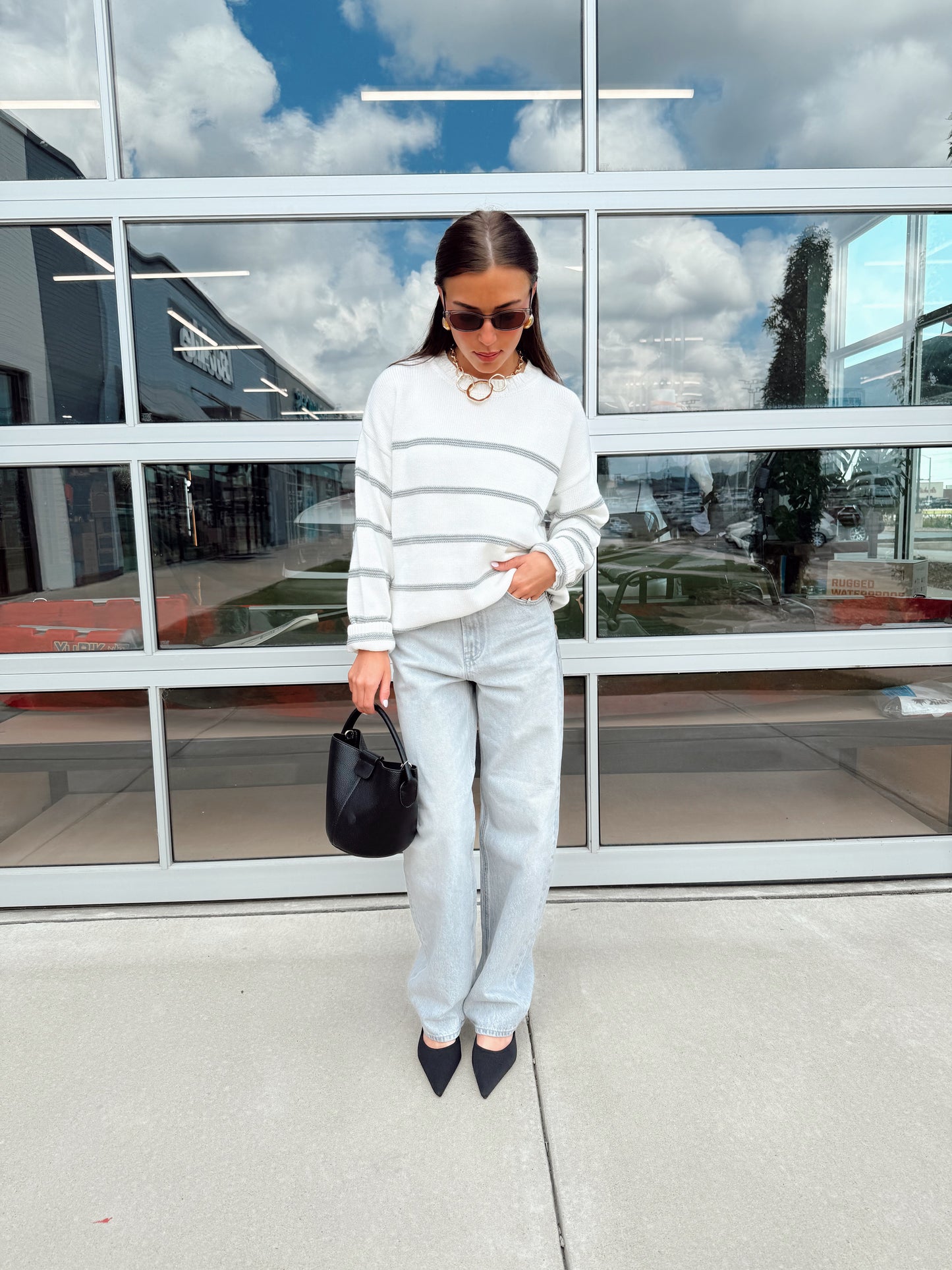 BOYFREIND STRIPED SWEATER
