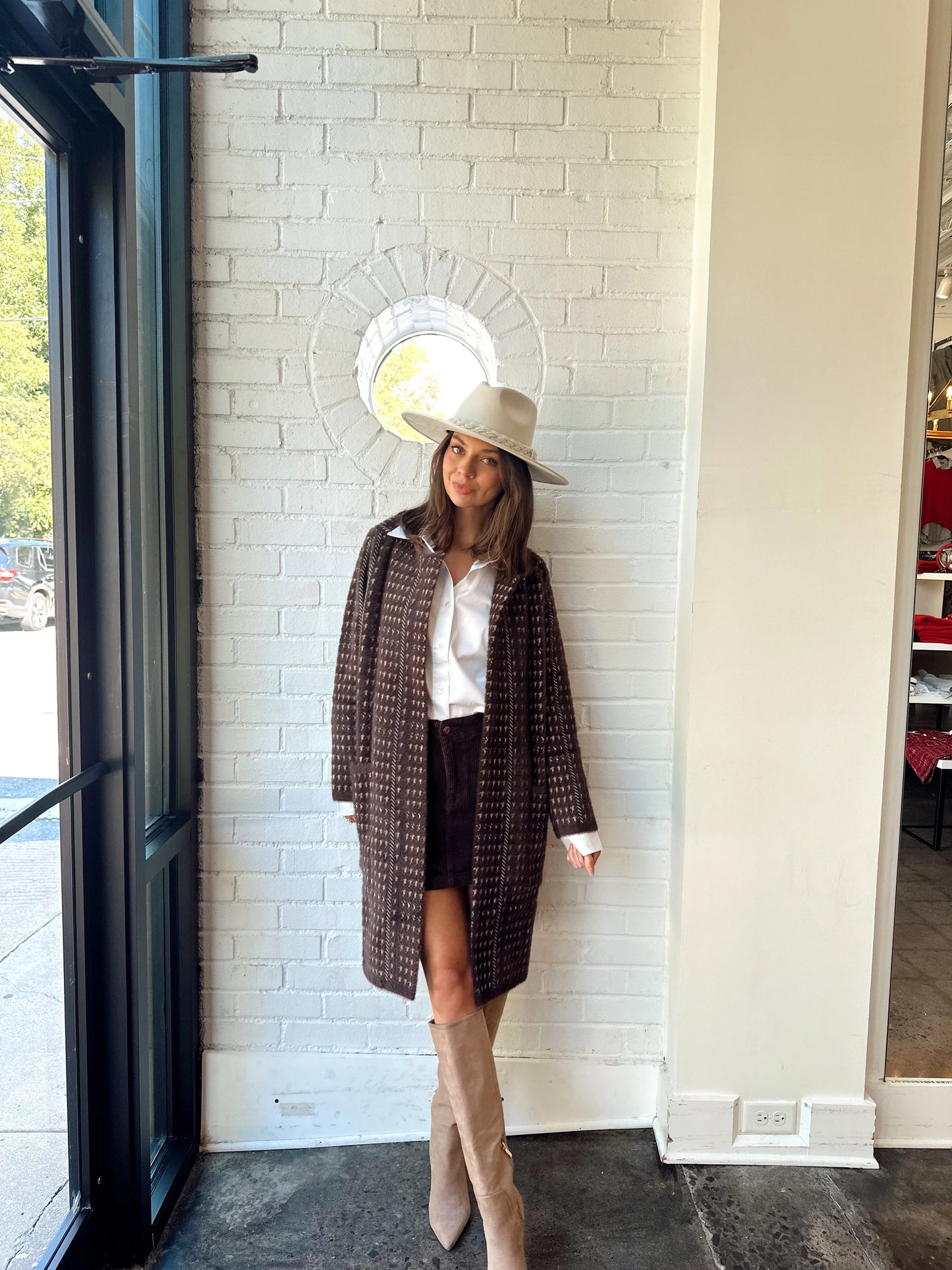 MARCEAU HOUNDSTOOTH COAT