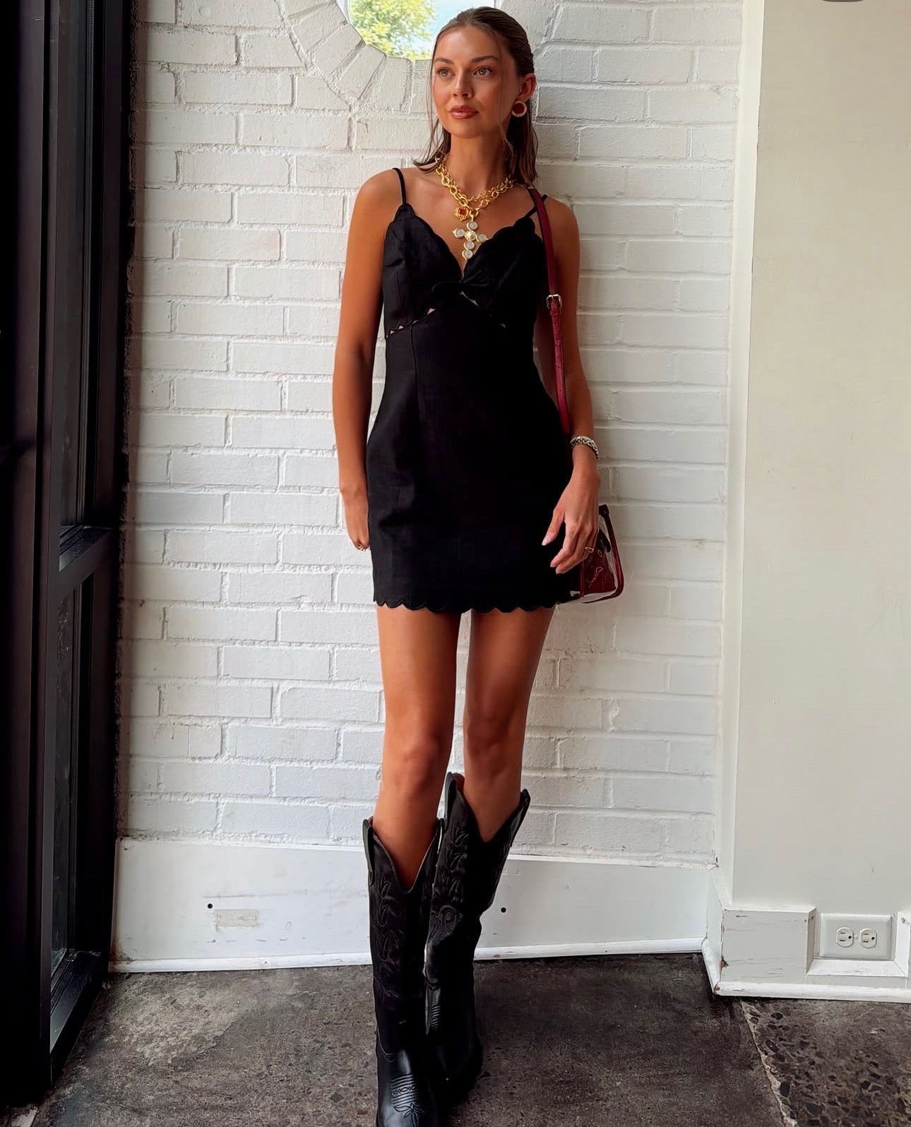 NECK MINI DRESS