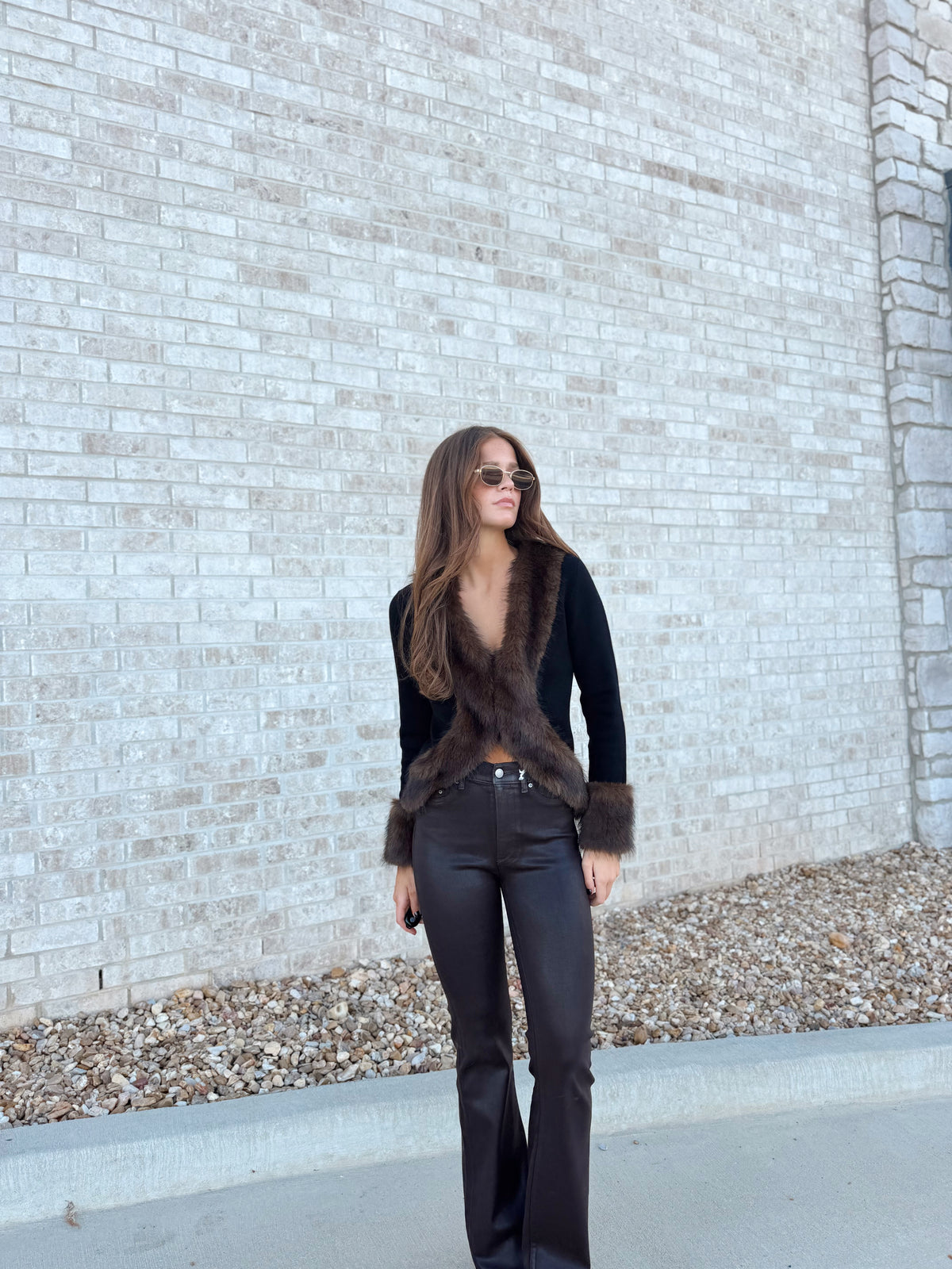 TERRA FAUX FUR CARDIGAN