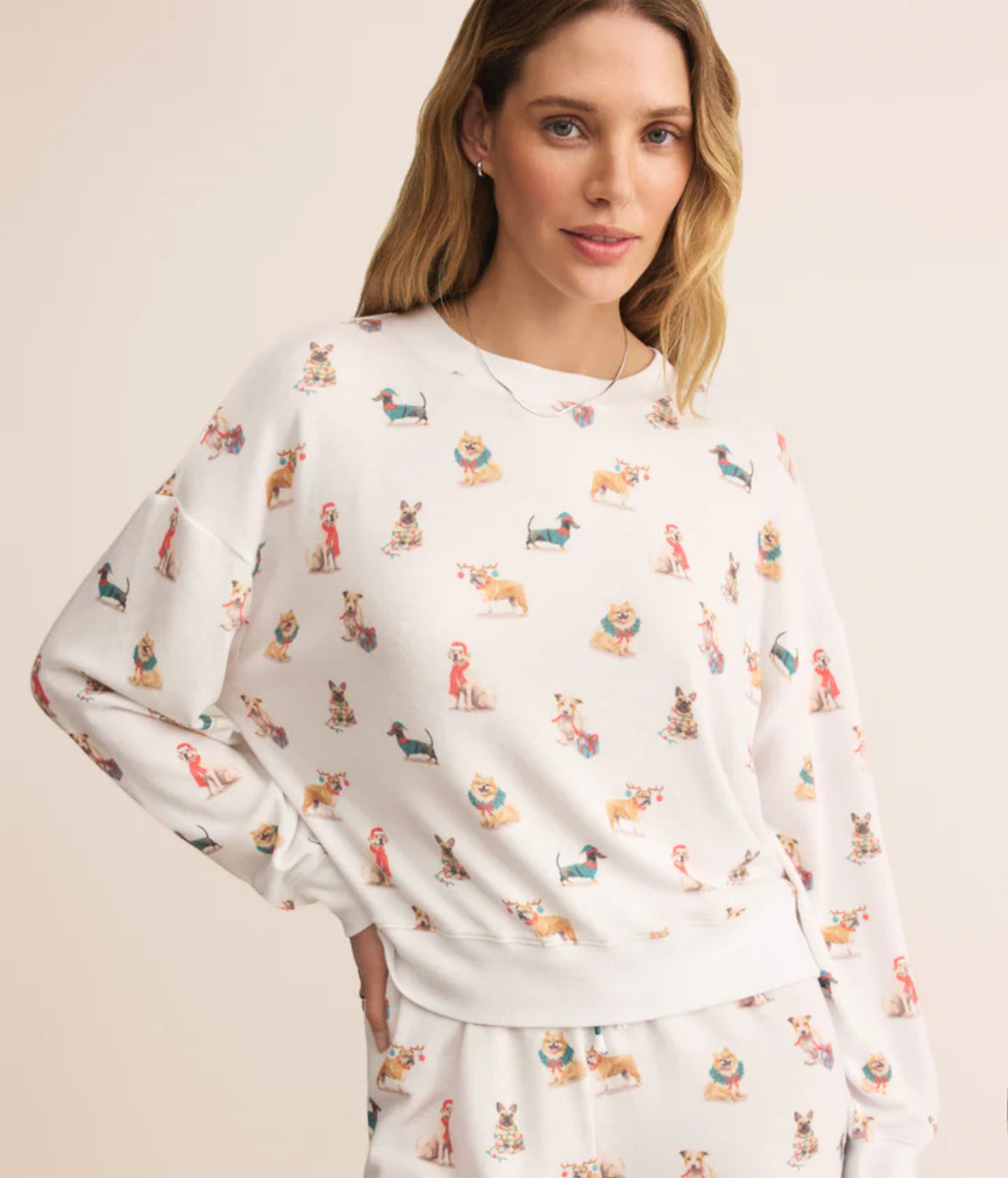 COZY UP PUP LONG SLEEVE TOP