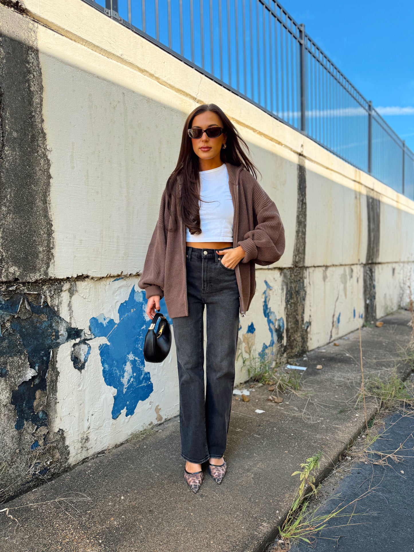 RIBBED ZIP UP CARDI