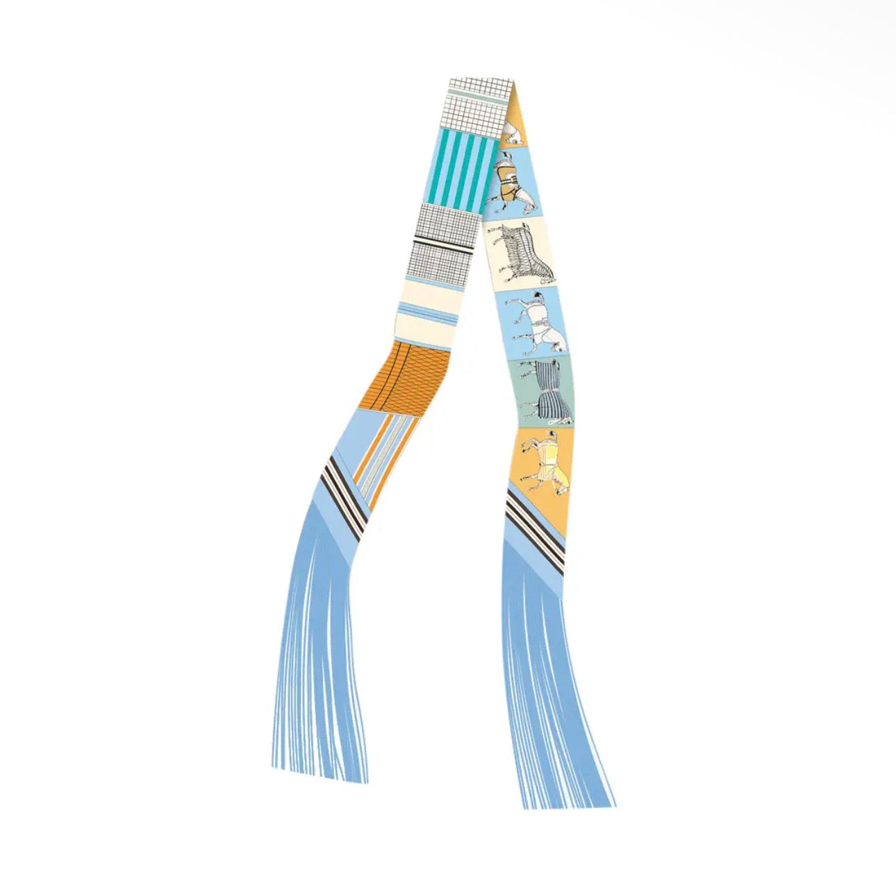 FRILLY SCARF WITH FRINGE - P