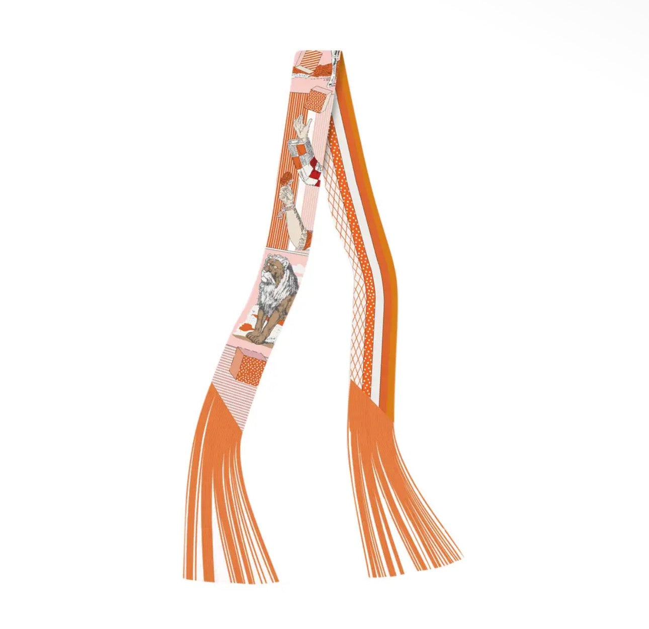 FRILLY SCARF WITH FRINGE - F