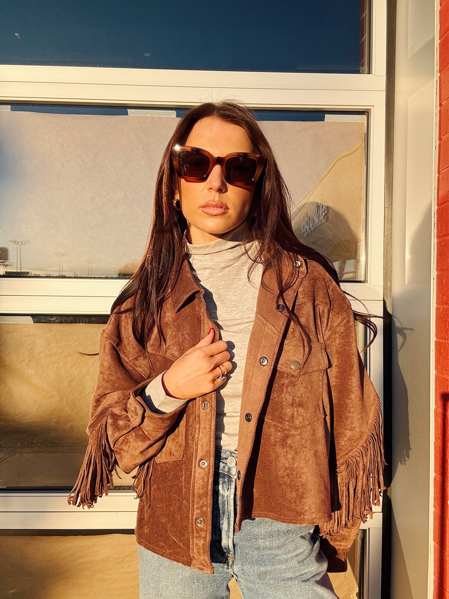 HOT COCOA FRINGE JACKET
