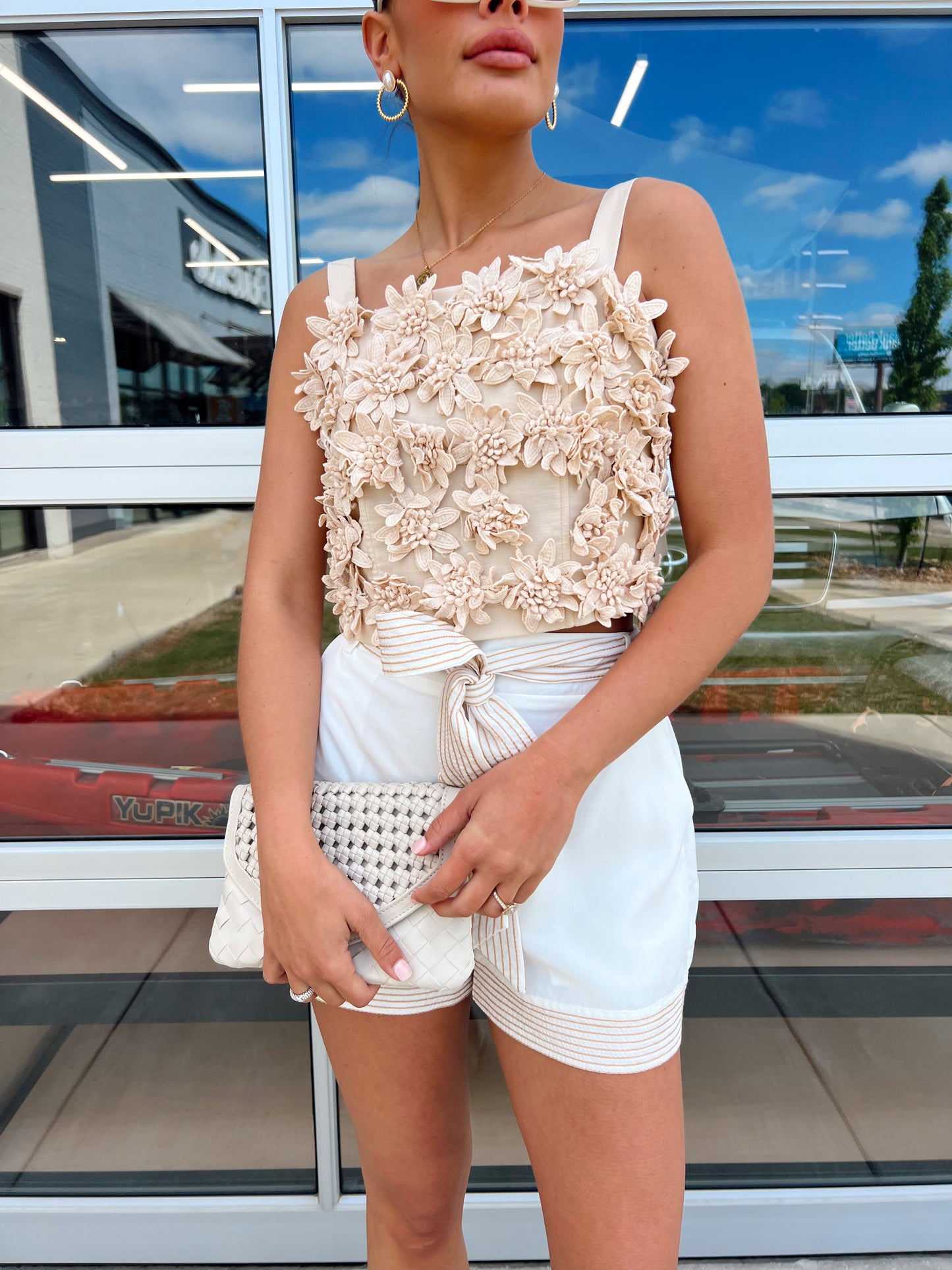 DISA CONTRAST BOW BELT SHORT