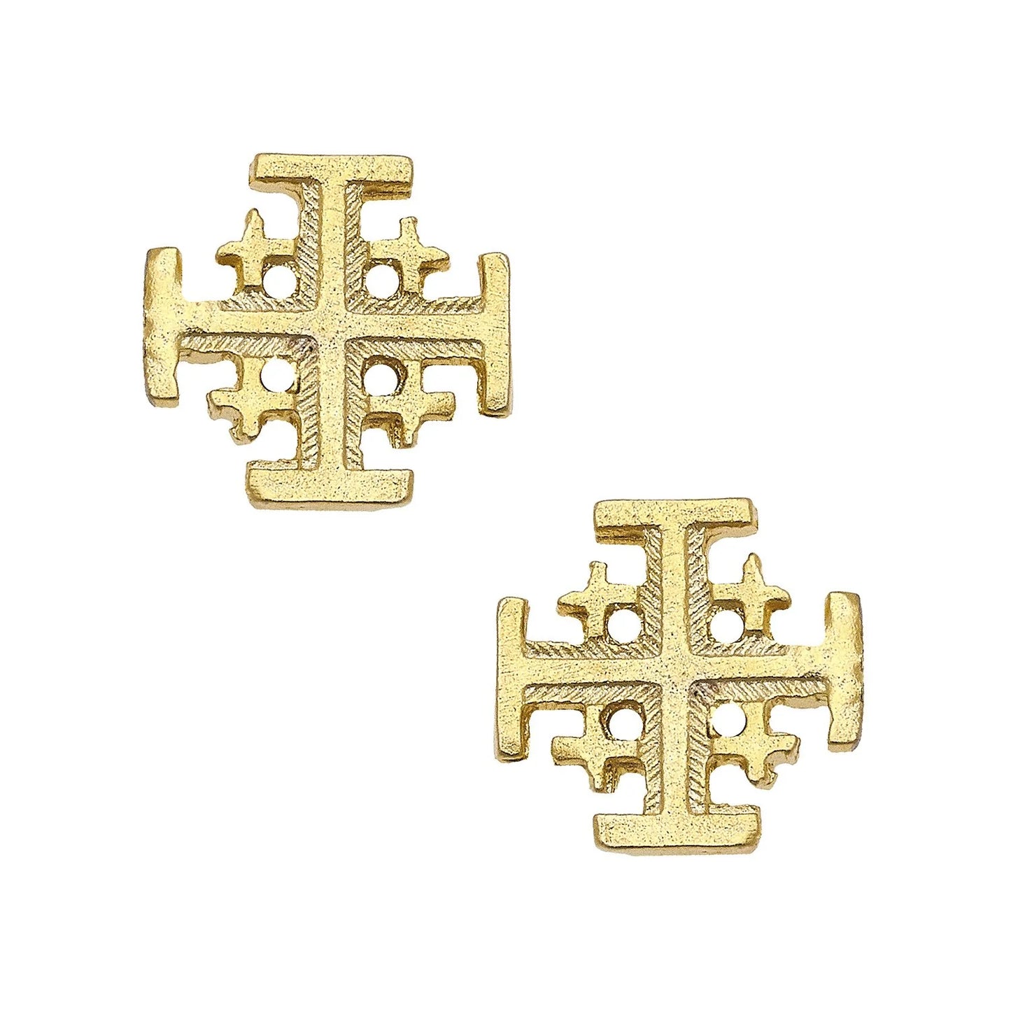 JERUSALEM CROSS STUDS