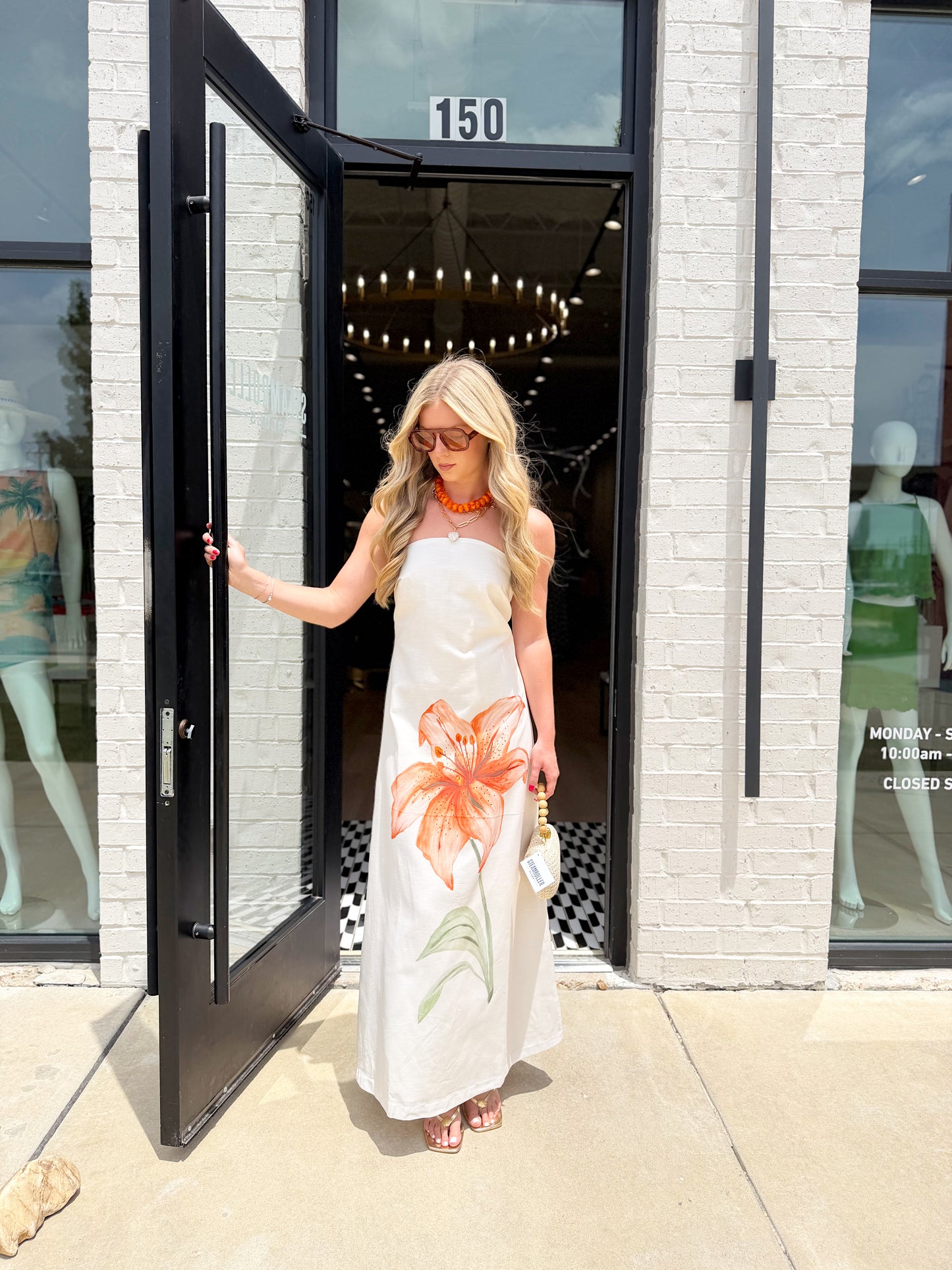 STRAPLESS SALINE MAXI DRESS
