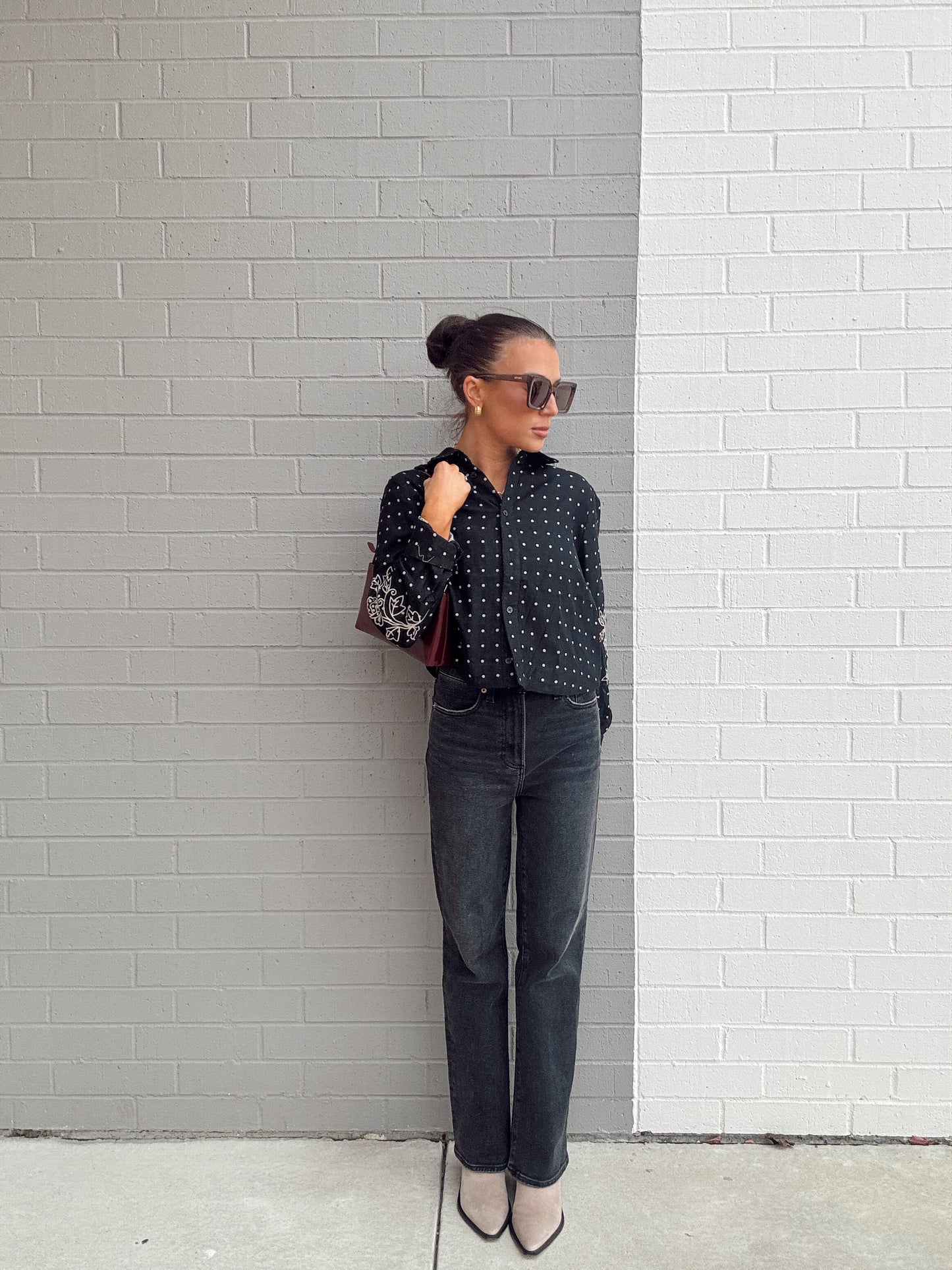 POLKA DOT FLORAL TOP