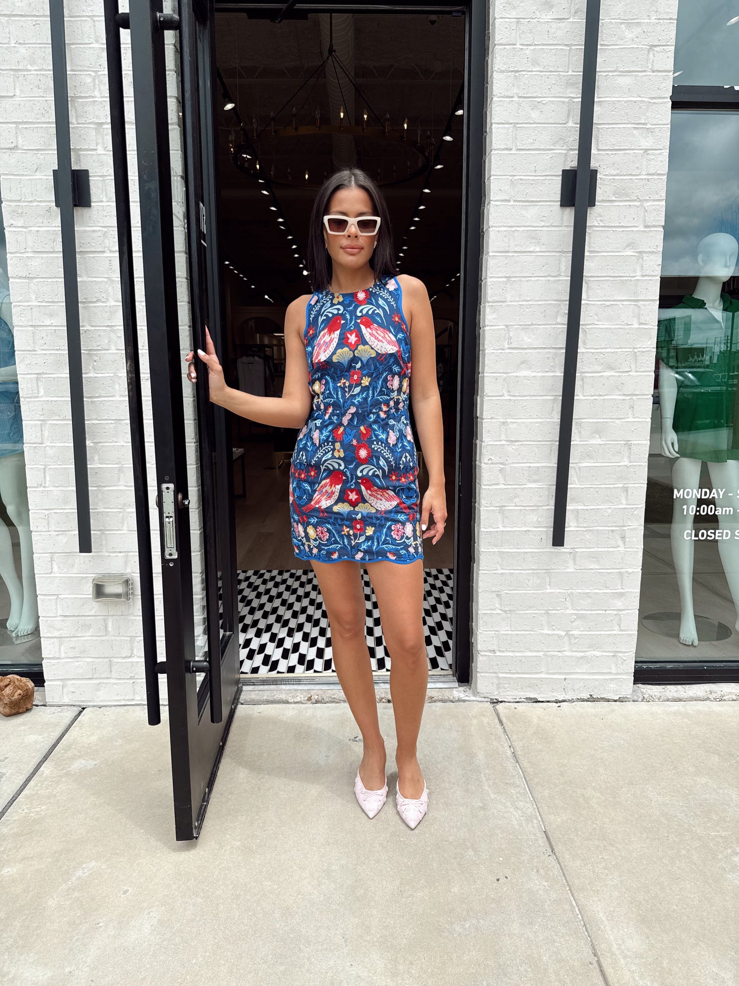 JAYZ EMBROIDERED MINI DRESS