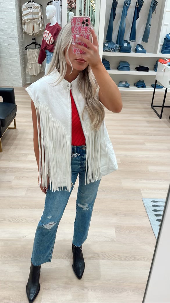 FRINGE OVERSIZED VEST