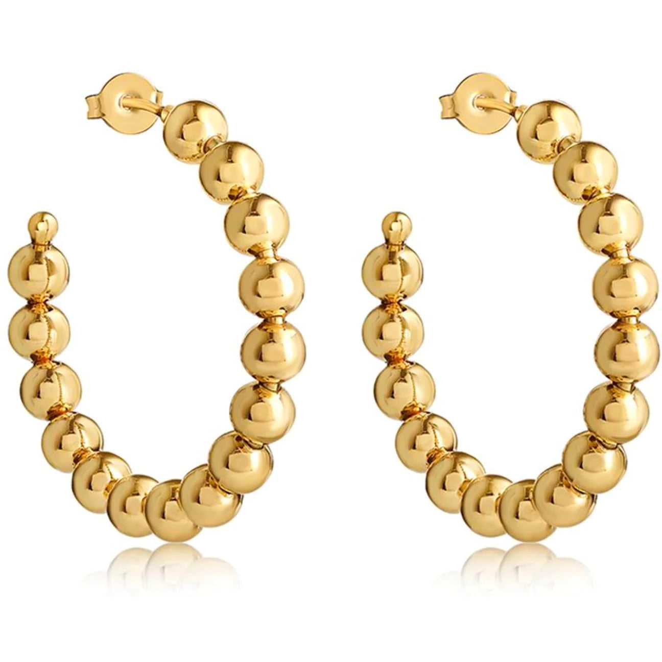 LIA BEADED HOOP