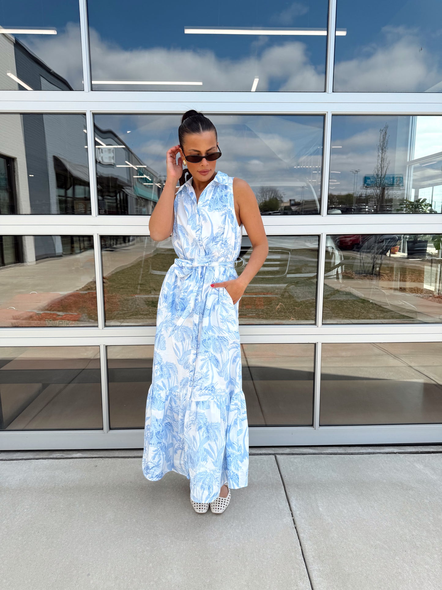 POLY TIE COLLAR MAXI
