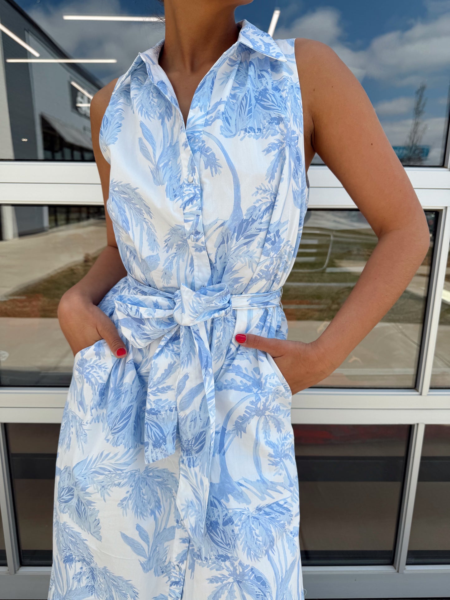 POLY TIE COLLAR MAXI
