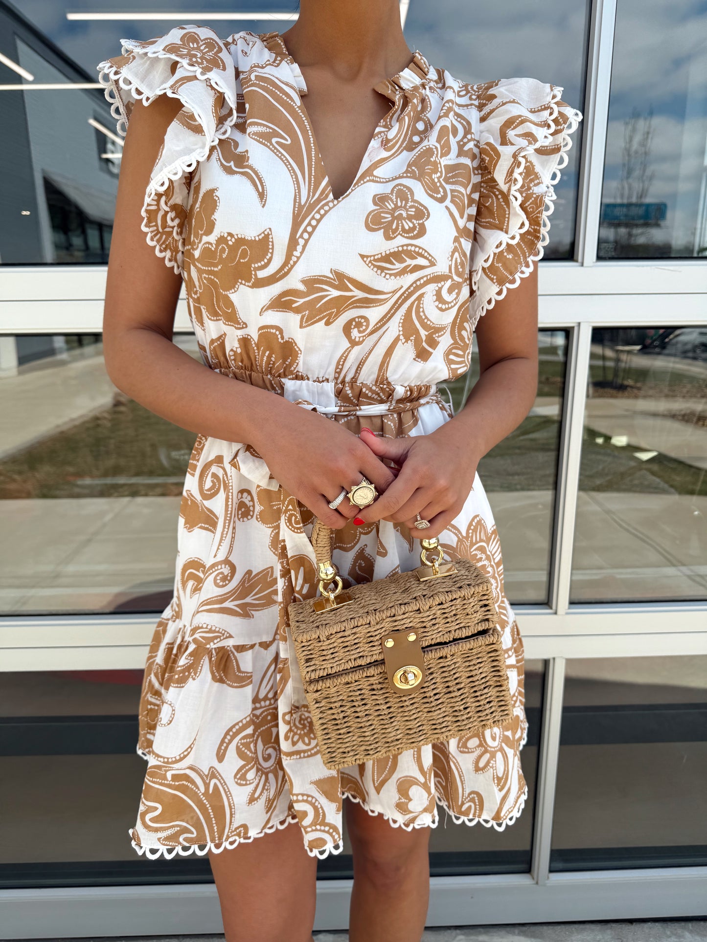 NADYA RUFFLE MINI DRESS