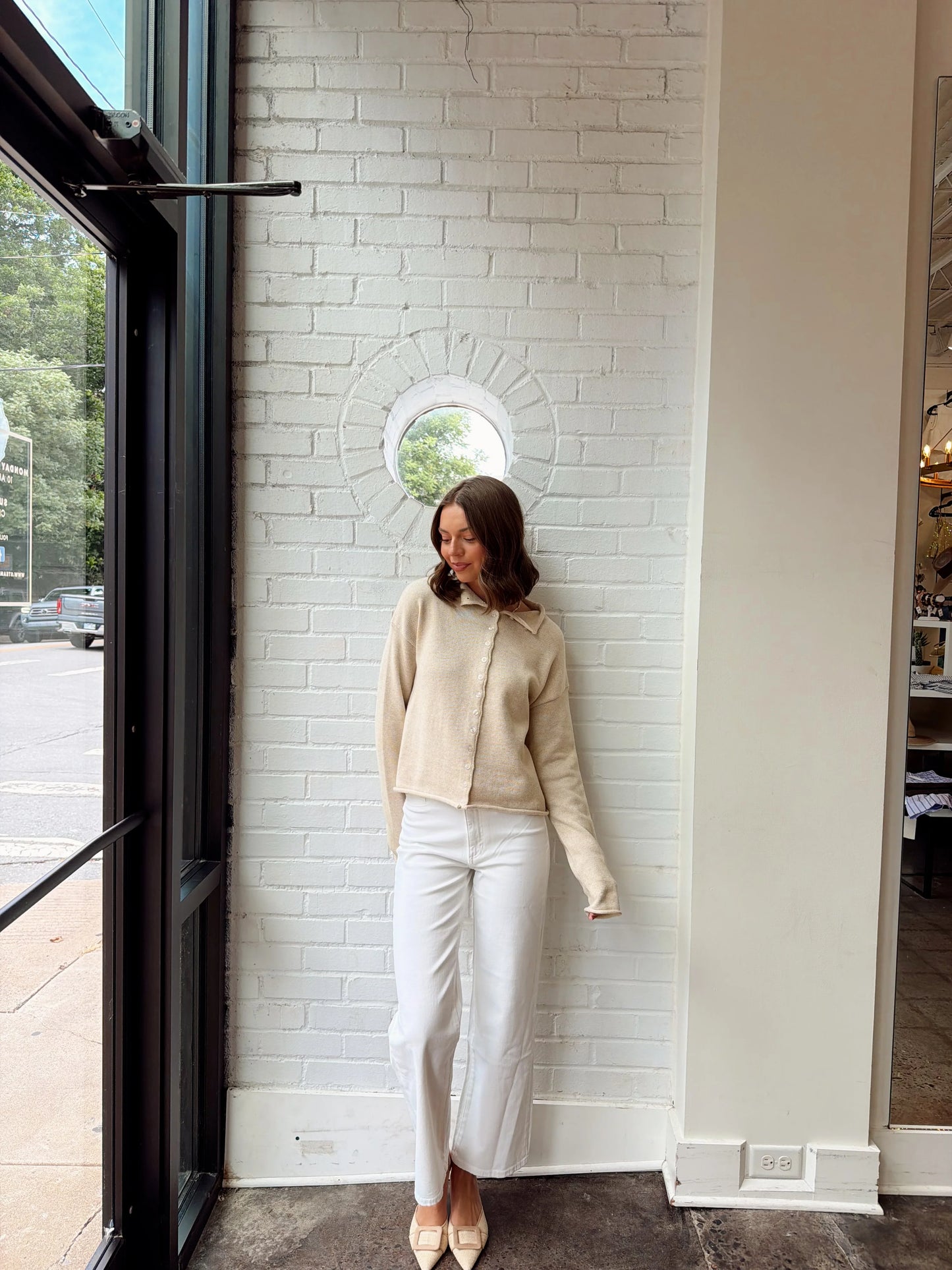 ELISA BUTTON UP KNIT TOP
