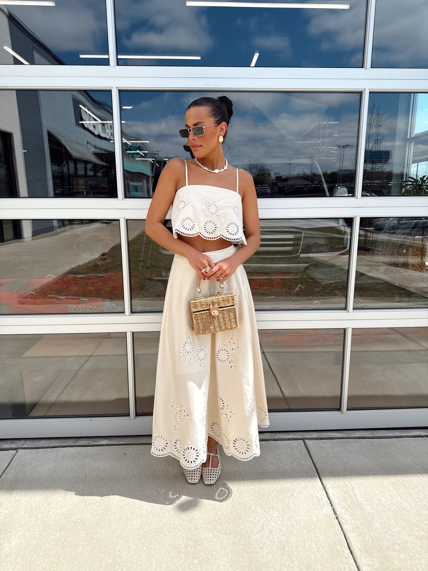 CARLOTTA EMBROIDERED TOP