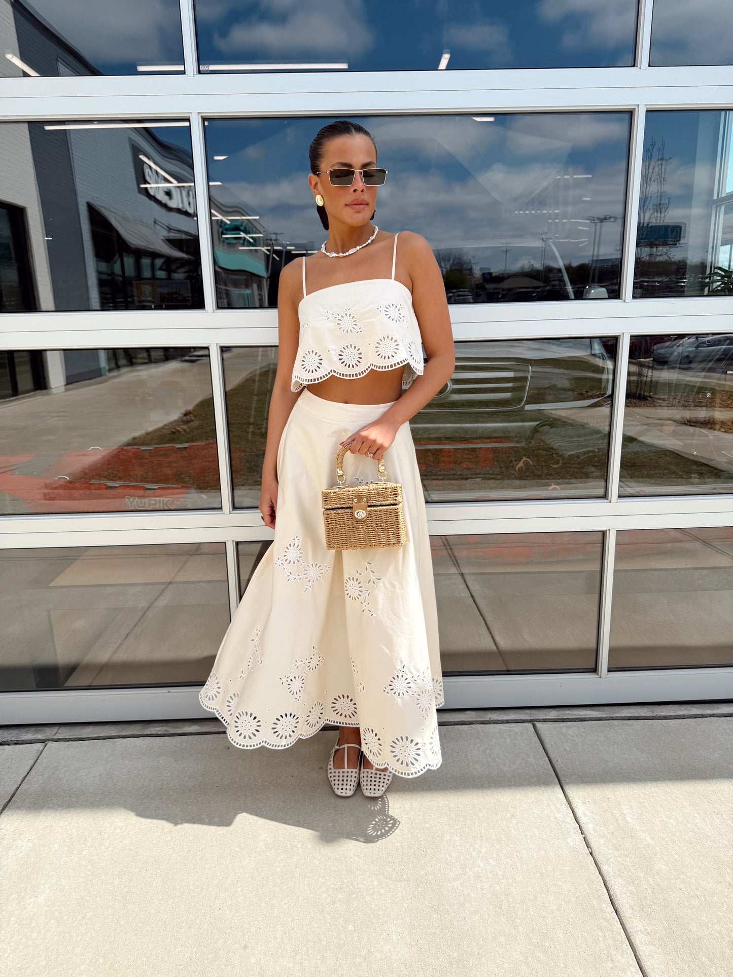 CARLOTTA EMBROIDERED SKIRT