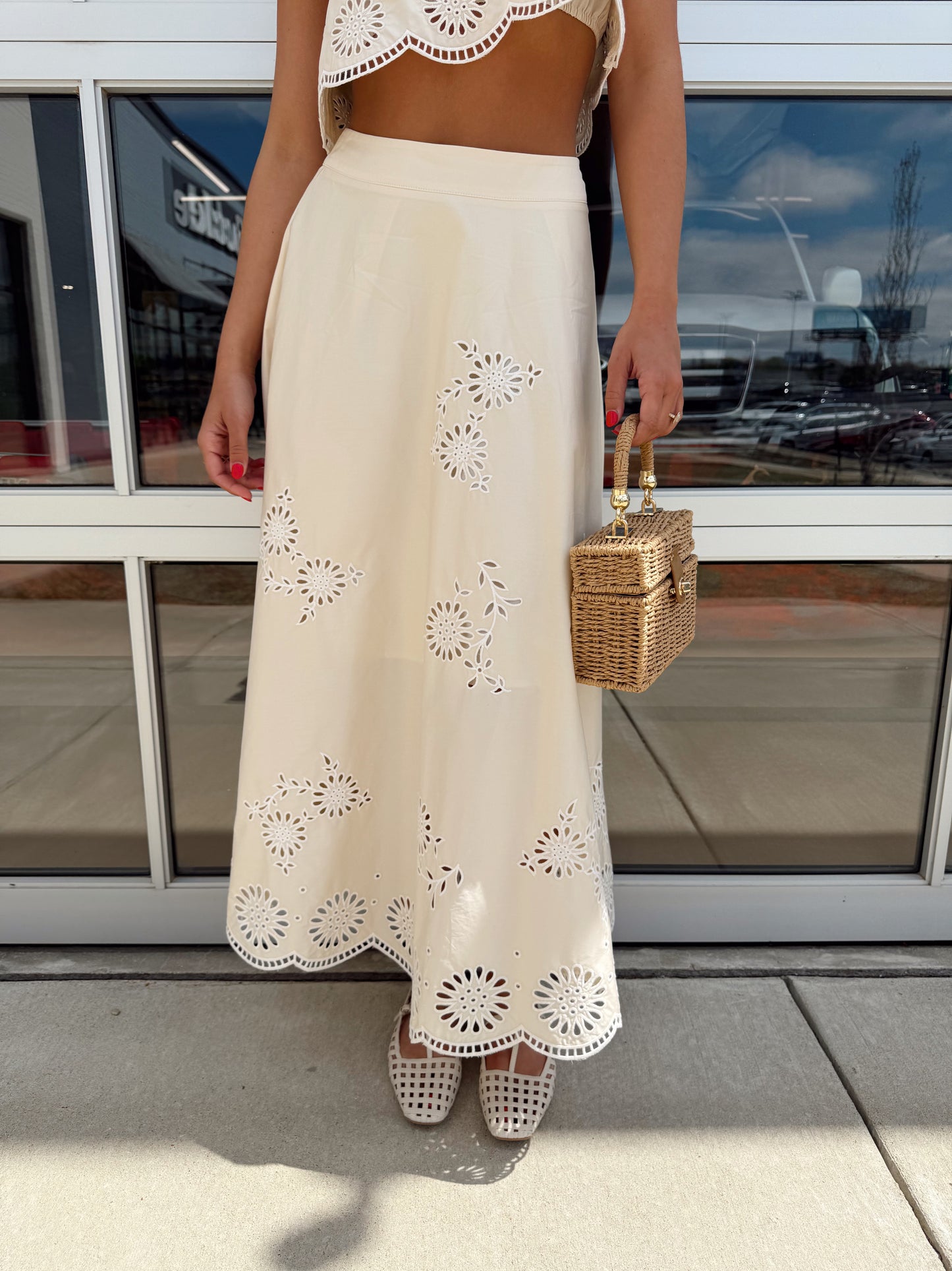 CARLOTTA EMBROIDERED SKIRT