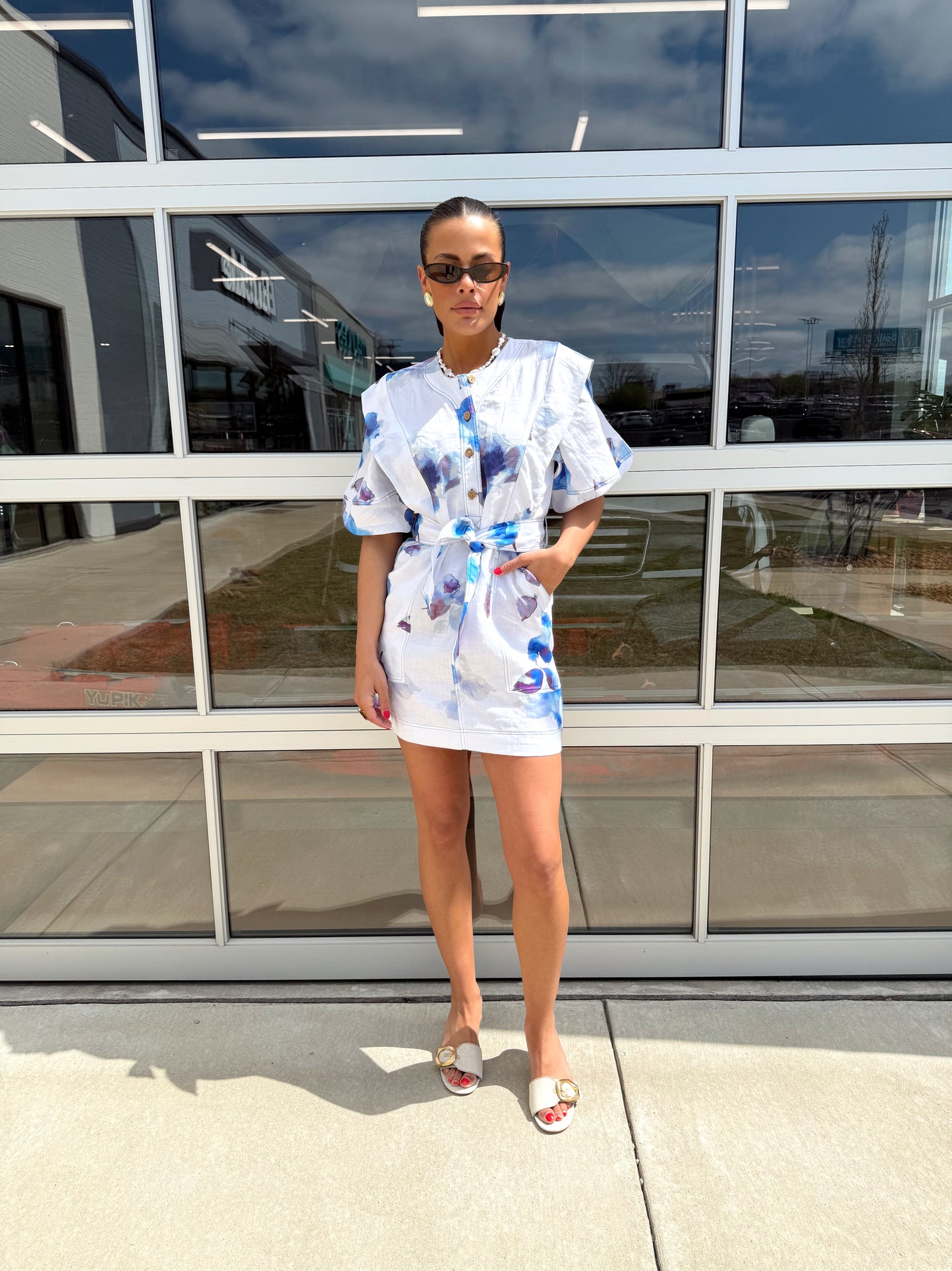CATHERINE PRINT MINI DRESS