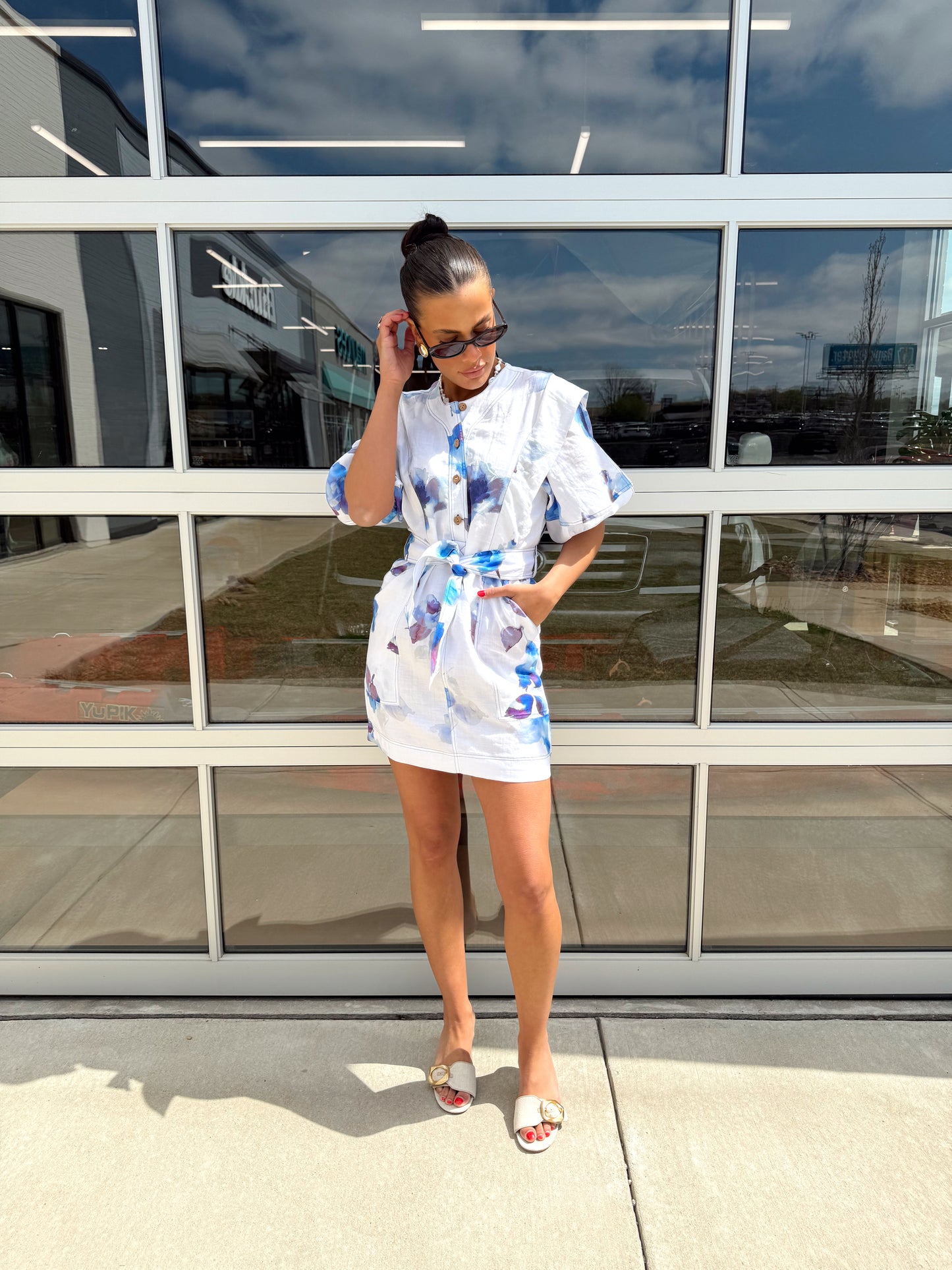CATHERINE PRINT MINI DRESS