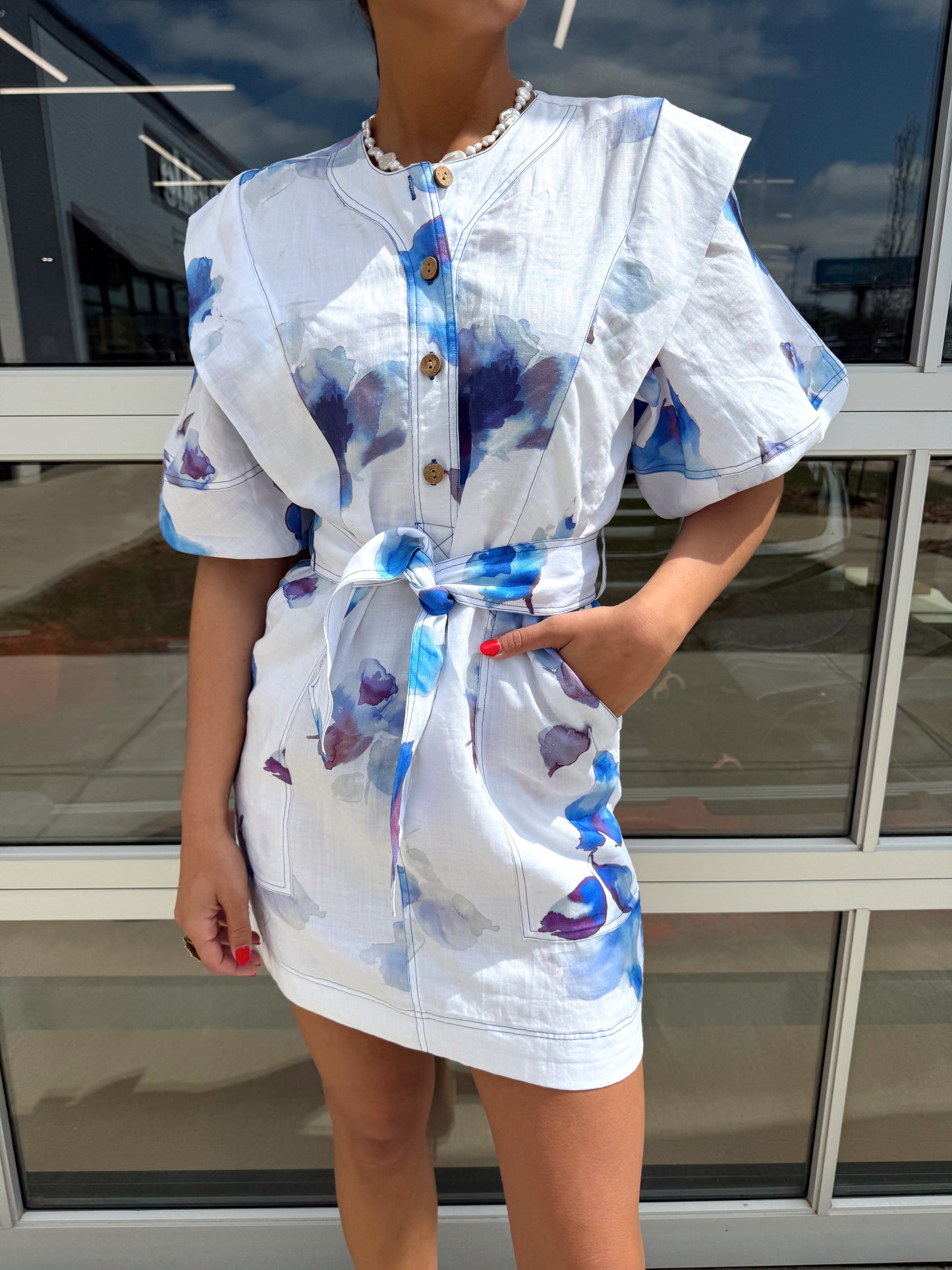 CATHERINE PRINT MINI DRESS