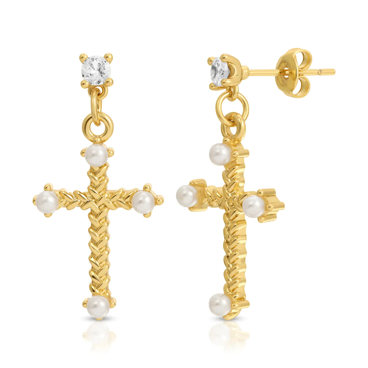 GOTHIC PEARL STUD EARRING