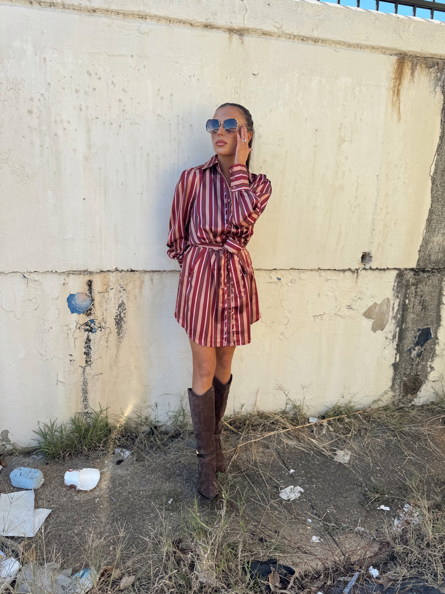 LENNIE STRIPE MINI DRESS