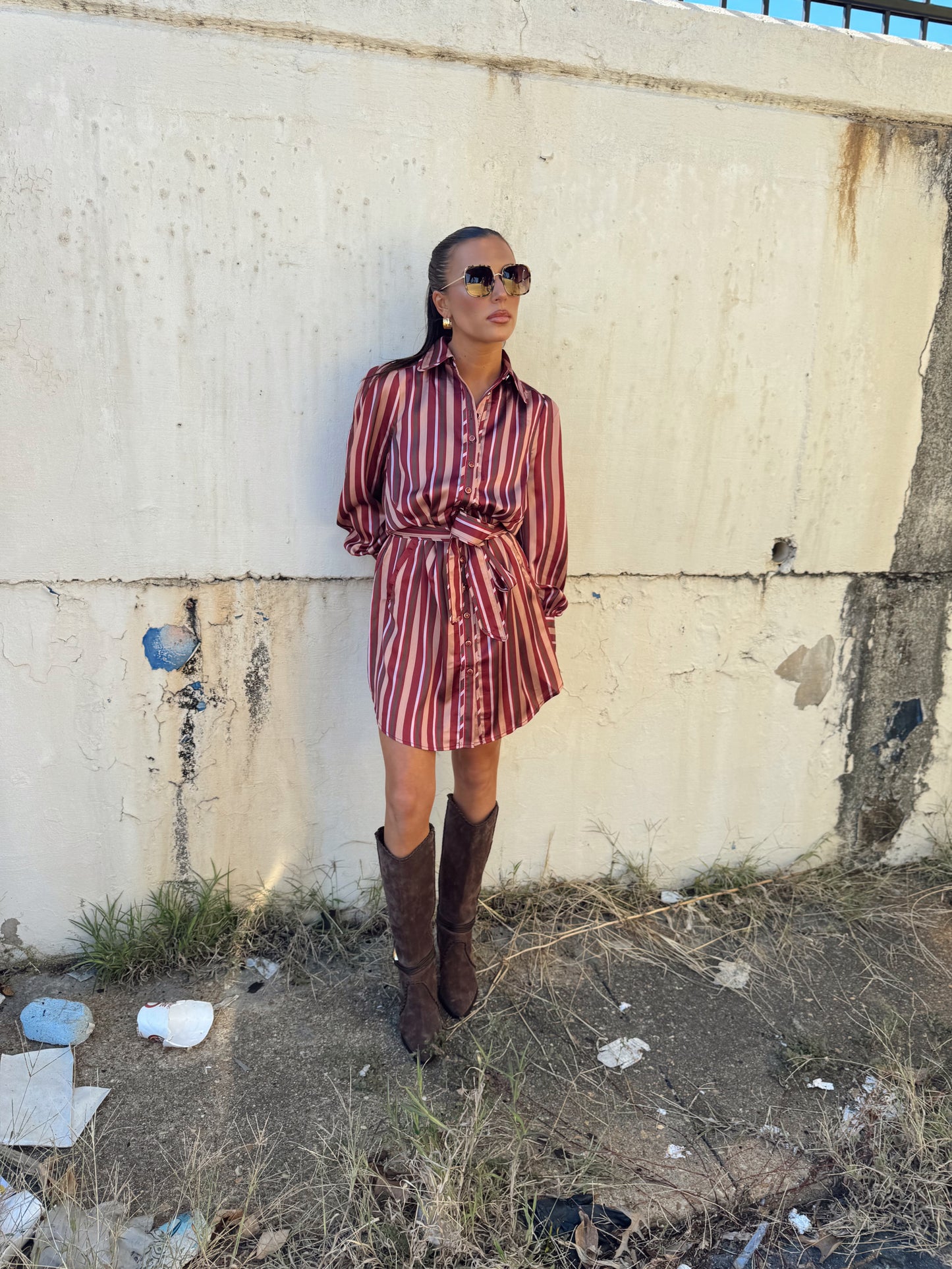 LENNIE STRIPE MINI DRESS