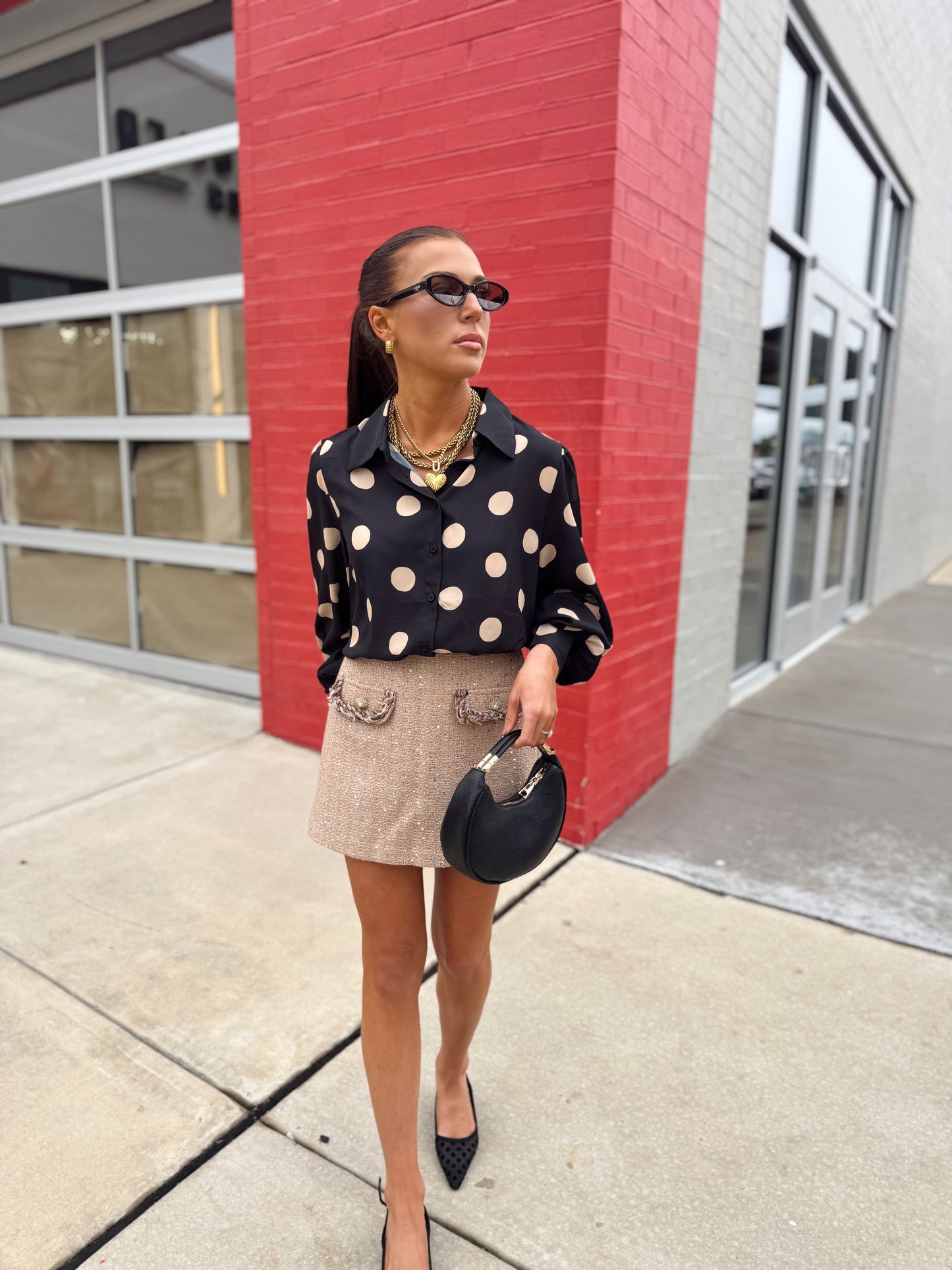 POLKA DOT BLOUSE