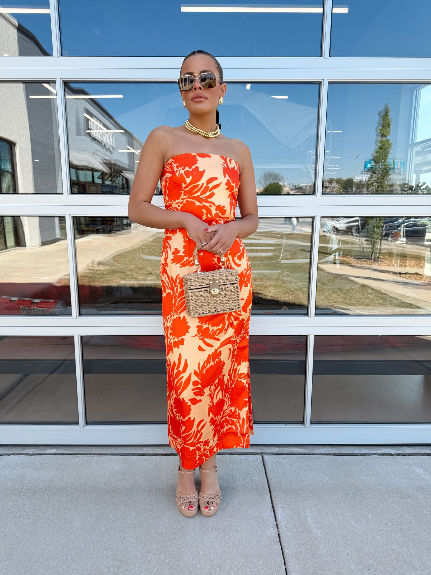 SUNSET SATIN MIDI