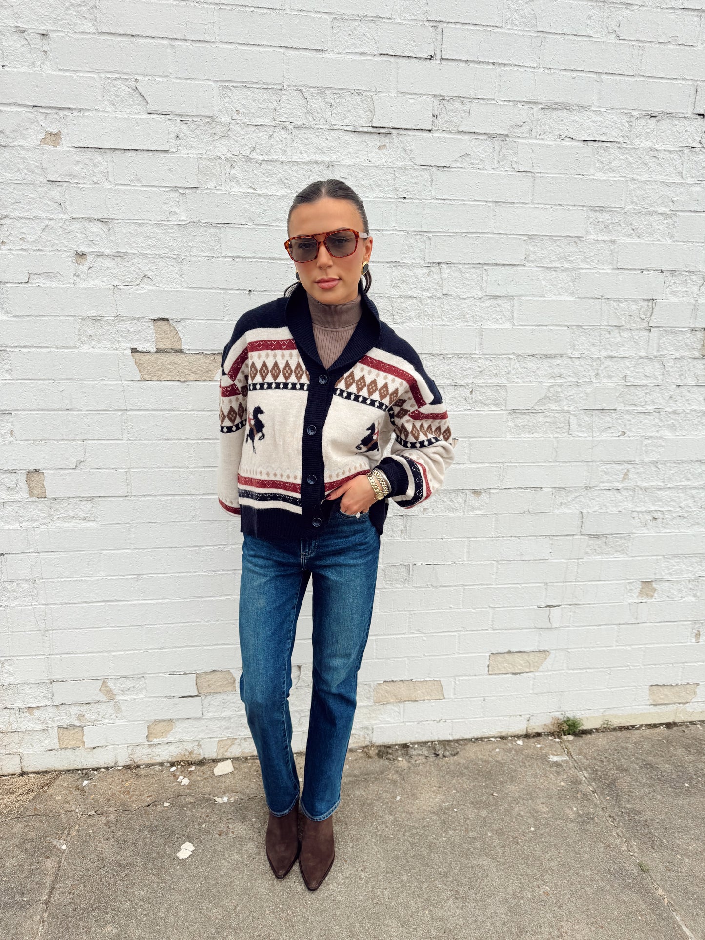 HORSE SWEATER CARDIGAN