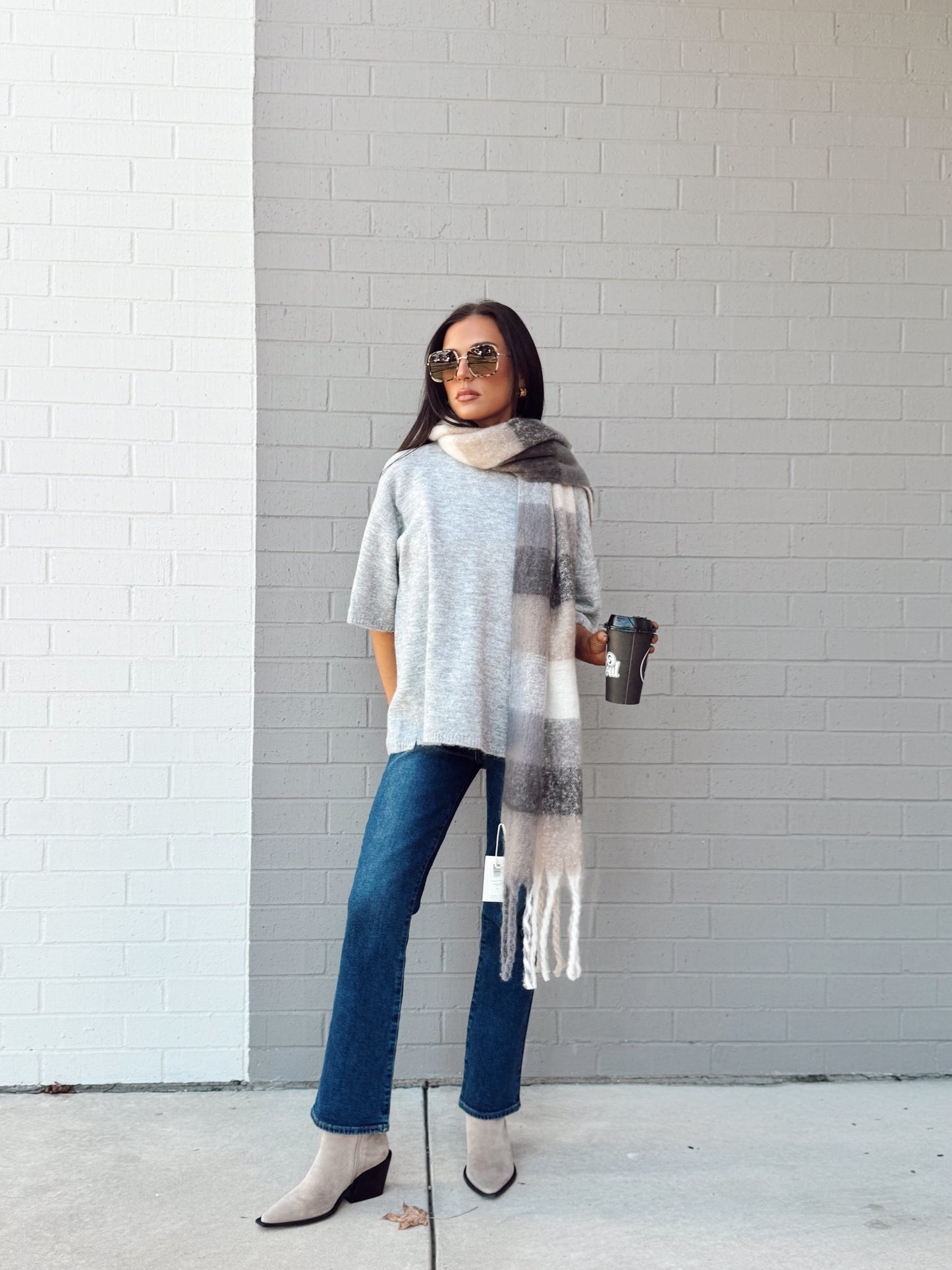 PLAID I MET YOU SCARF