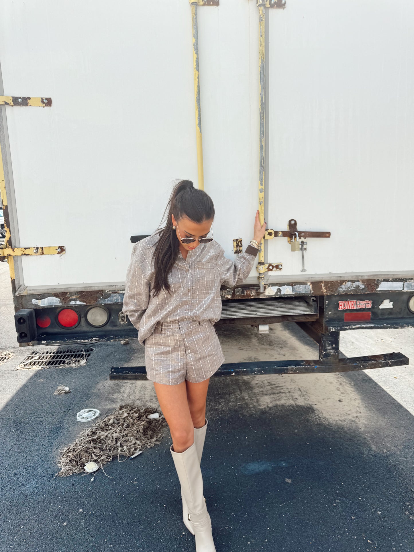CHECKMATE OVERSIZED JACKET