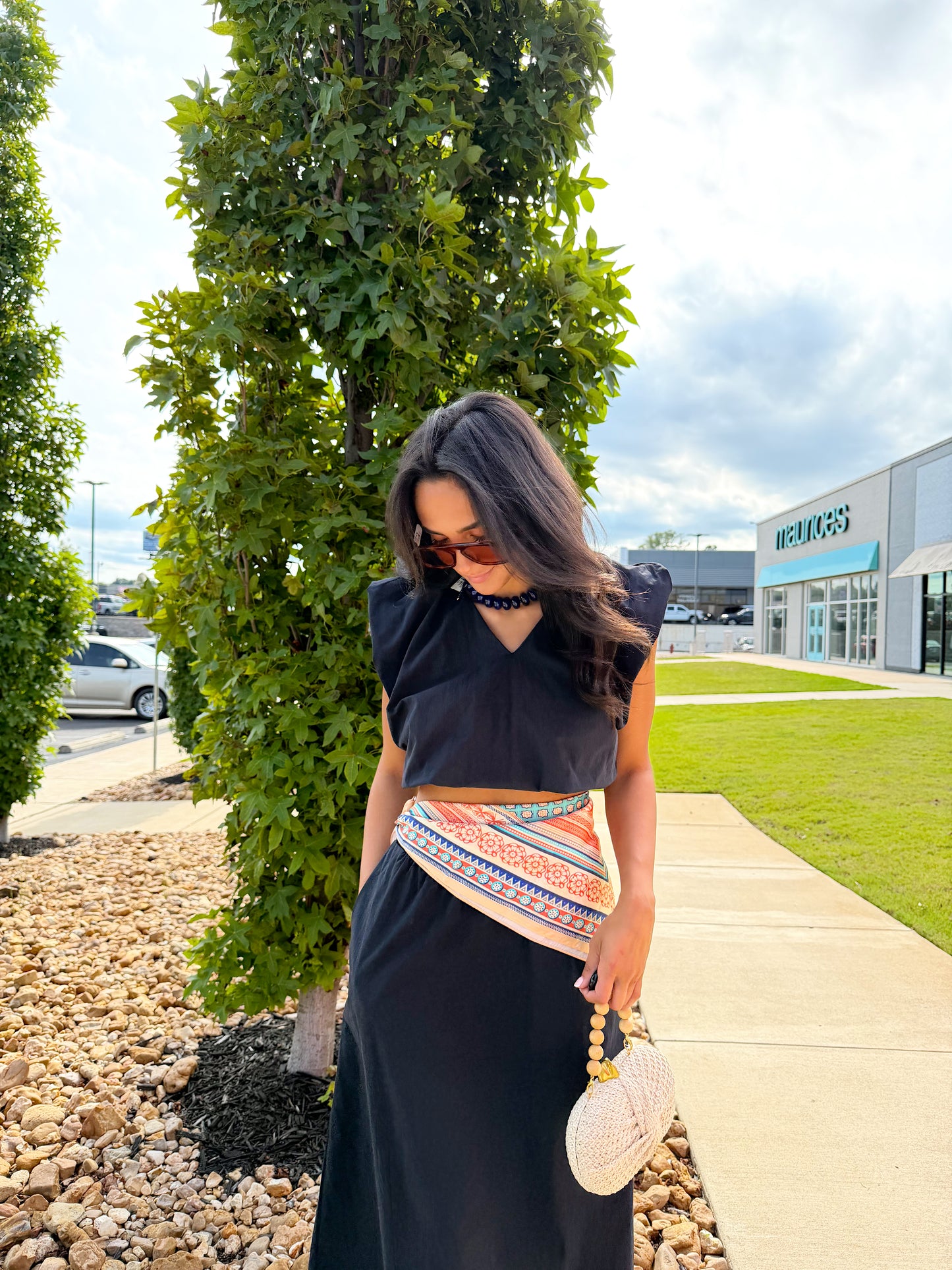 OVER FIT TOP SKIRT SET