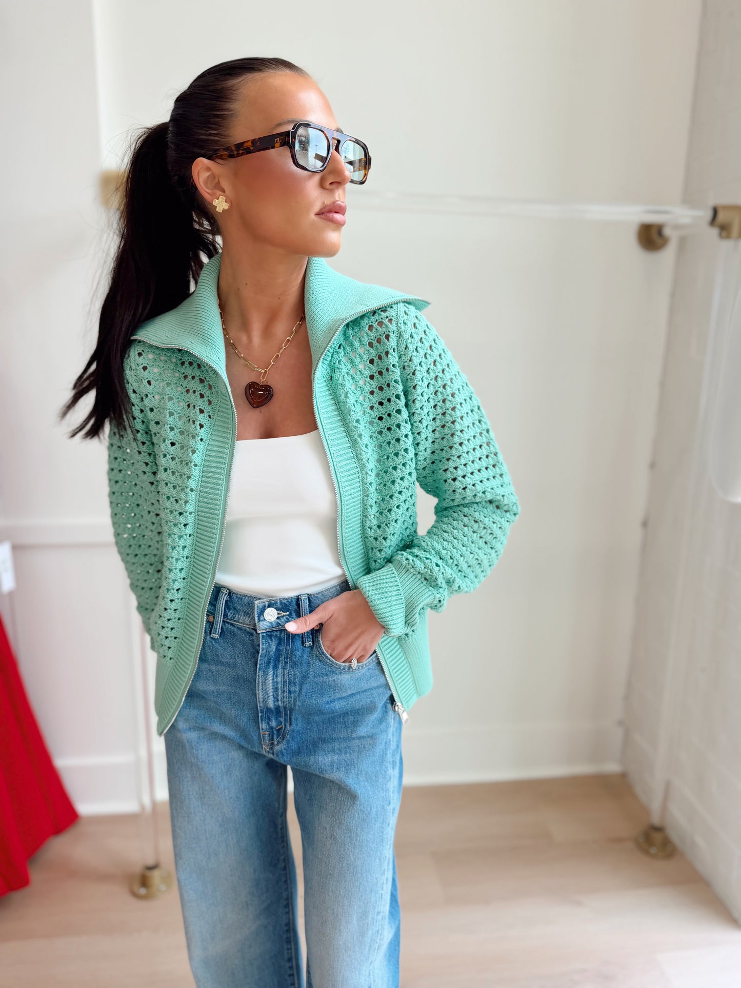 ELOISE FULL ZIP KNIT