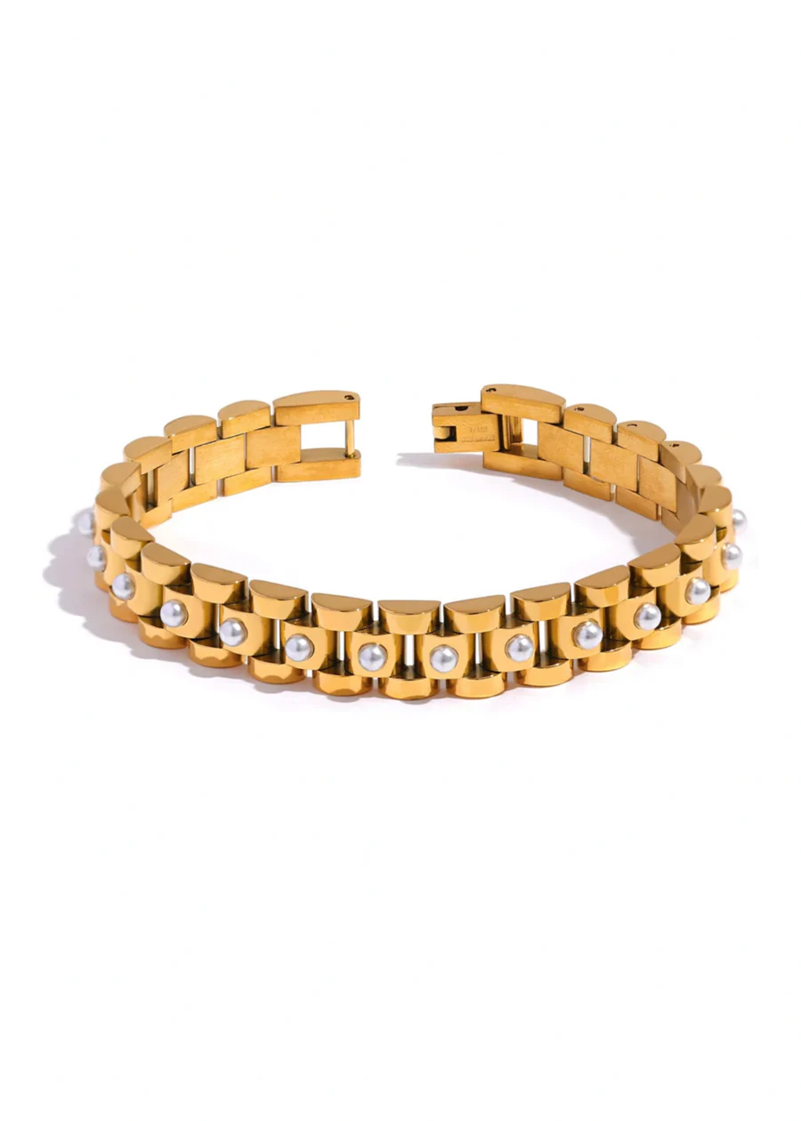 PEARL WRISTWATCH CHAIN BRACELET