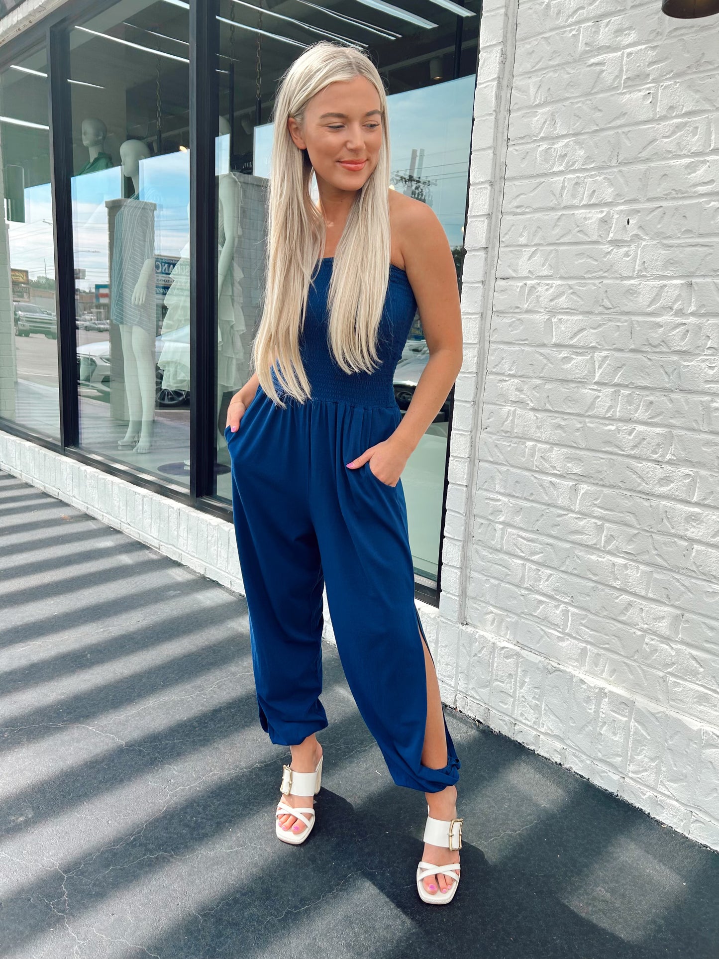 SMOCKED JUMPSUIT