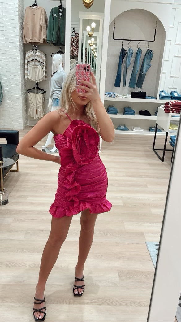 FLOWER RUFFLE DRESS