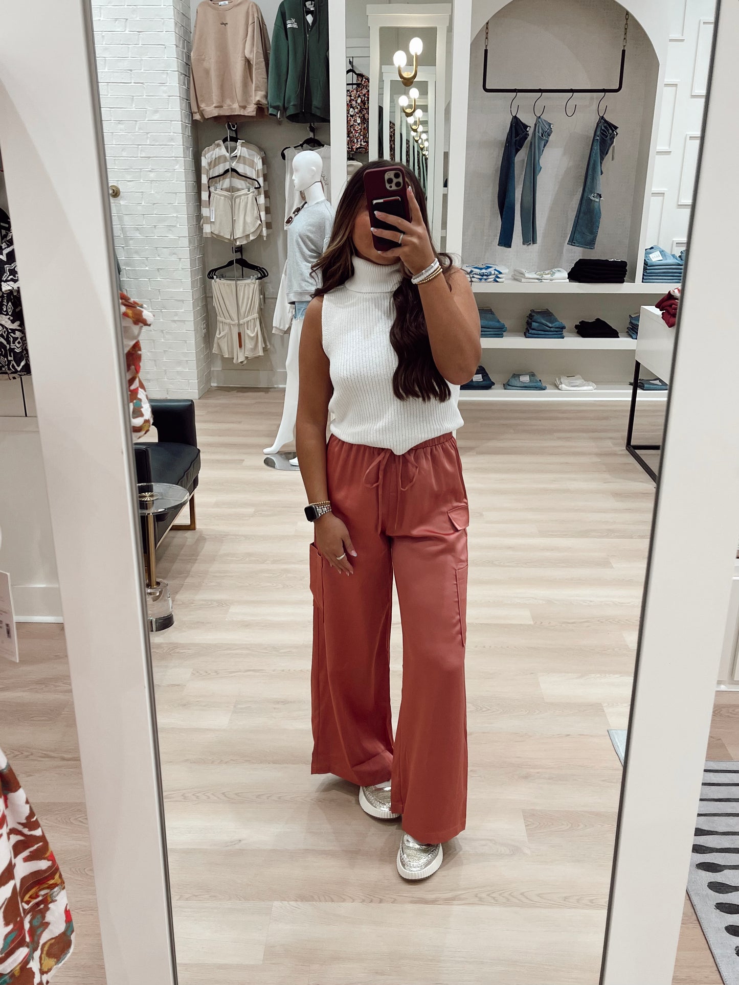 SATIN CARGO PANT