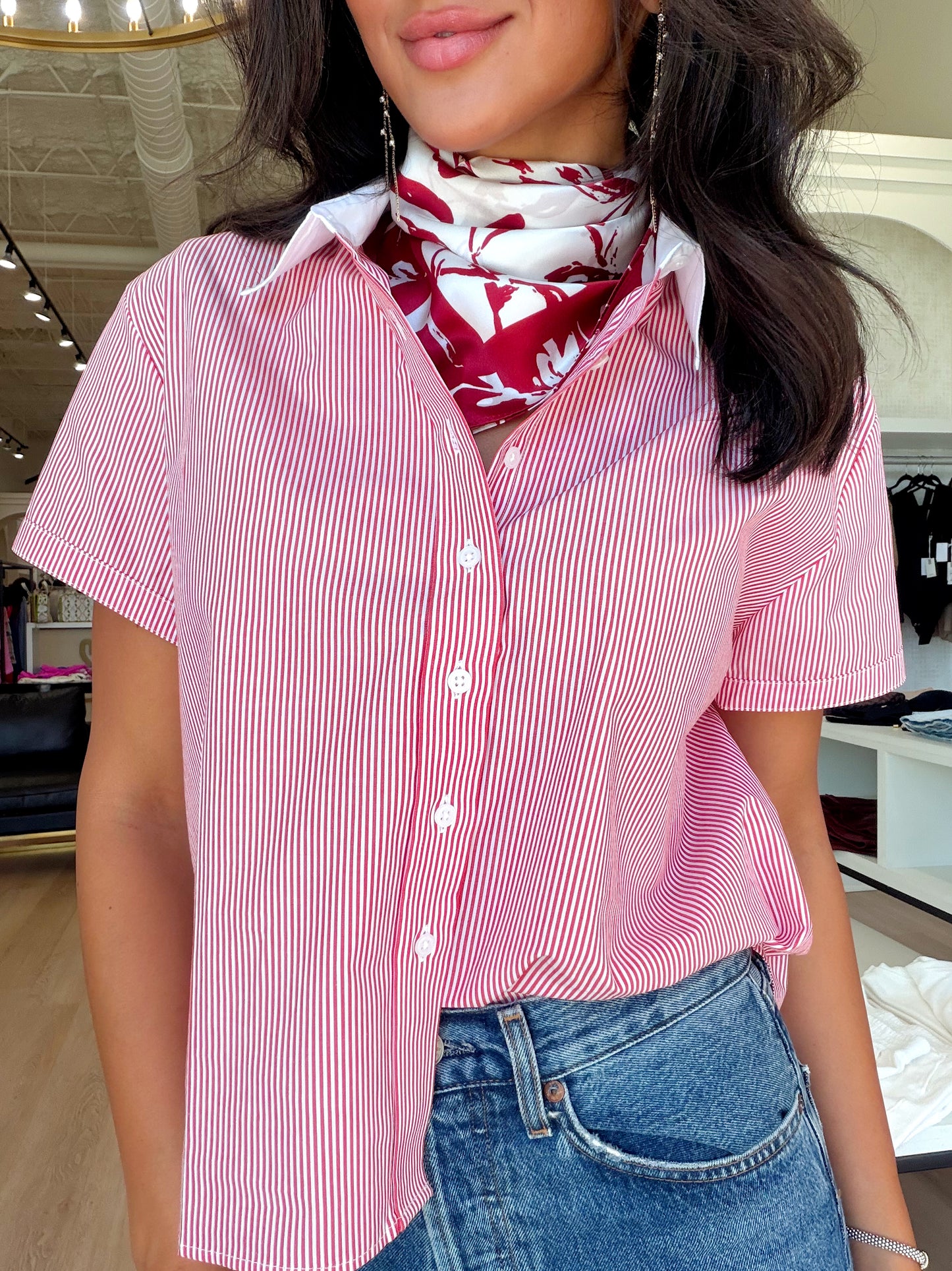 THE BOXY SHORT SLEEVE CROPPED SHIRT - 2