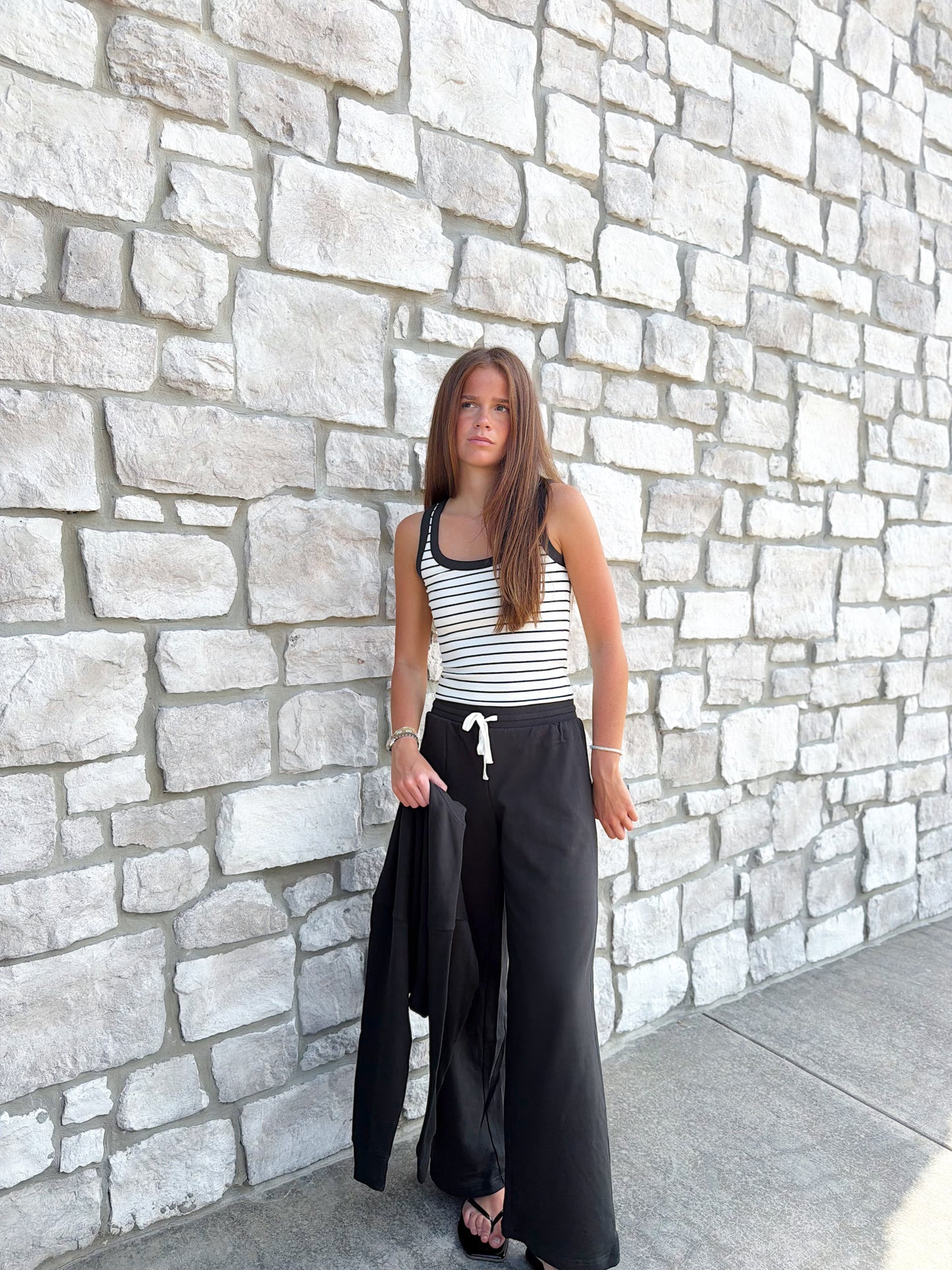 ROWE STRIPED SCOOP NECK