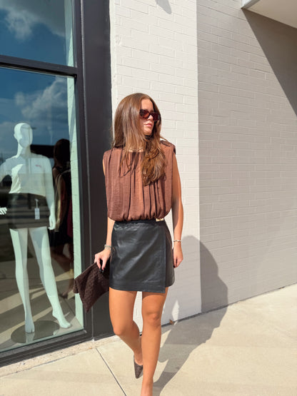 PAULI LEATER MINI SKIRT