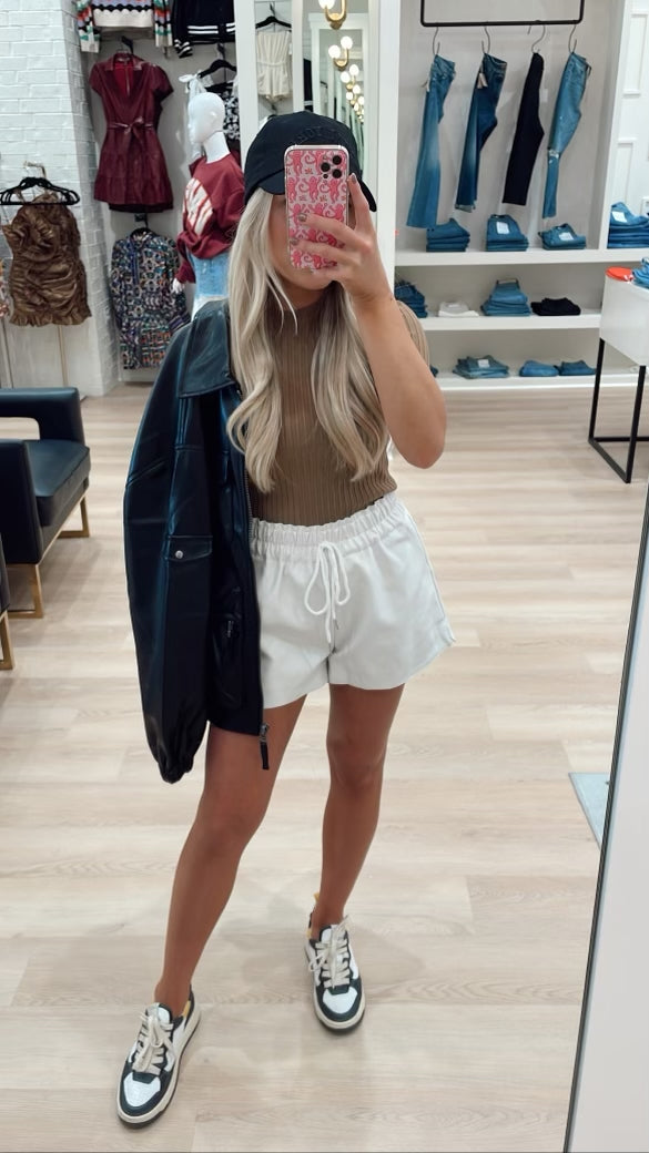 LILY LEATHER SHORTS