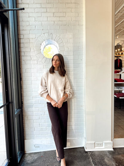ONE POCKET CREW SWEATER
