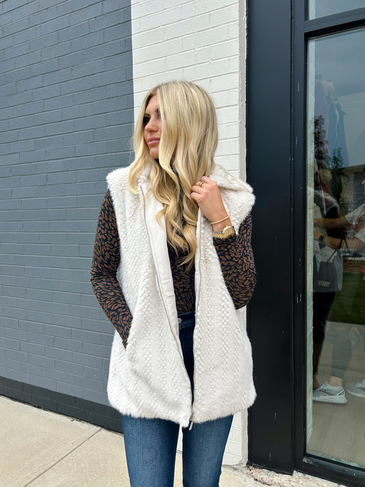 LILY REVERSIBLE FAUX FUR VEST