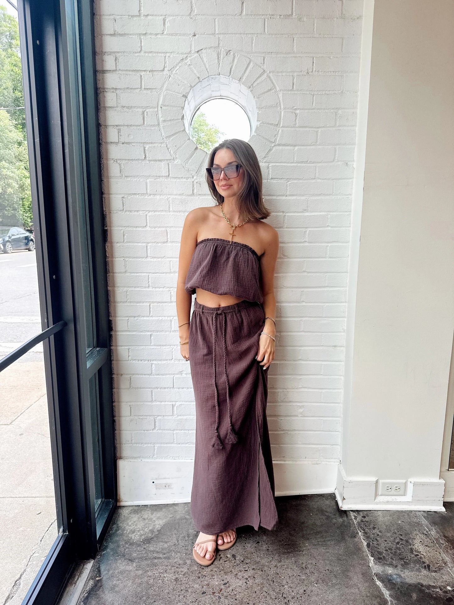 SMOCKED TUBE TOP