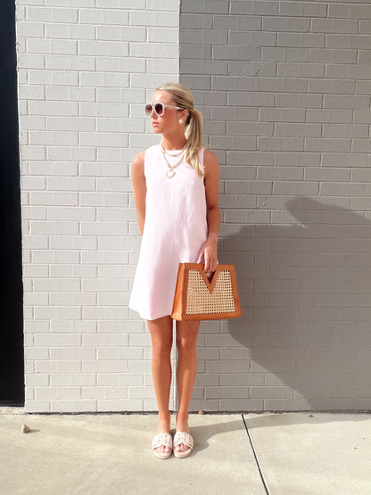 COOPER LINEN SLEEVELESS MINI DRESS