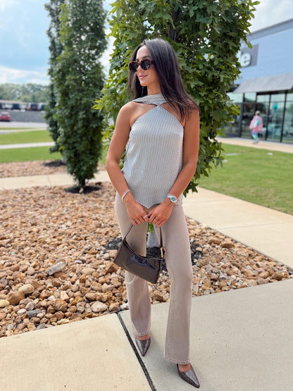 HANKER CHIEF HALTER TOP